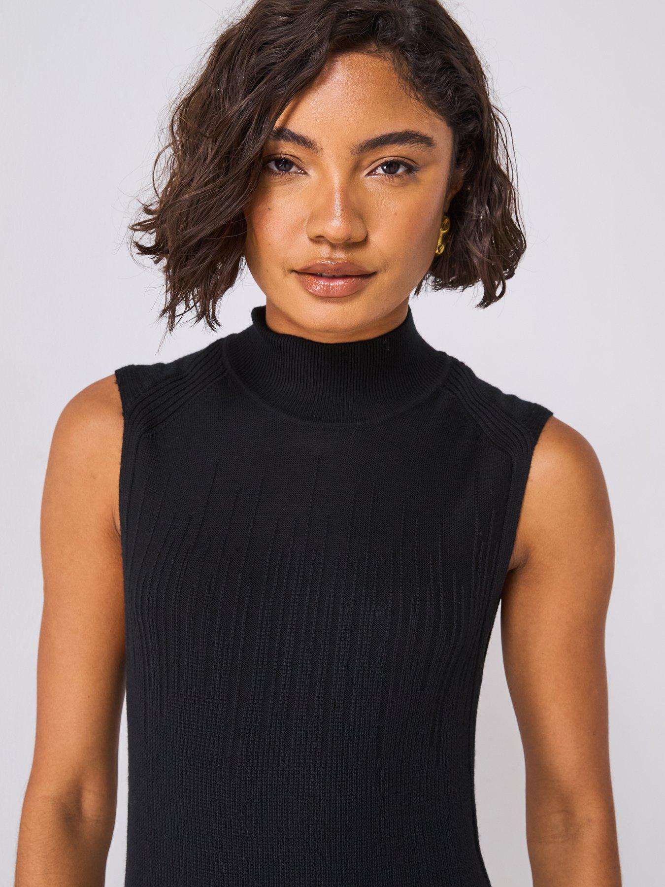 Image 5 of 6 of JOSEPH Gradient Stich Dress - Black
