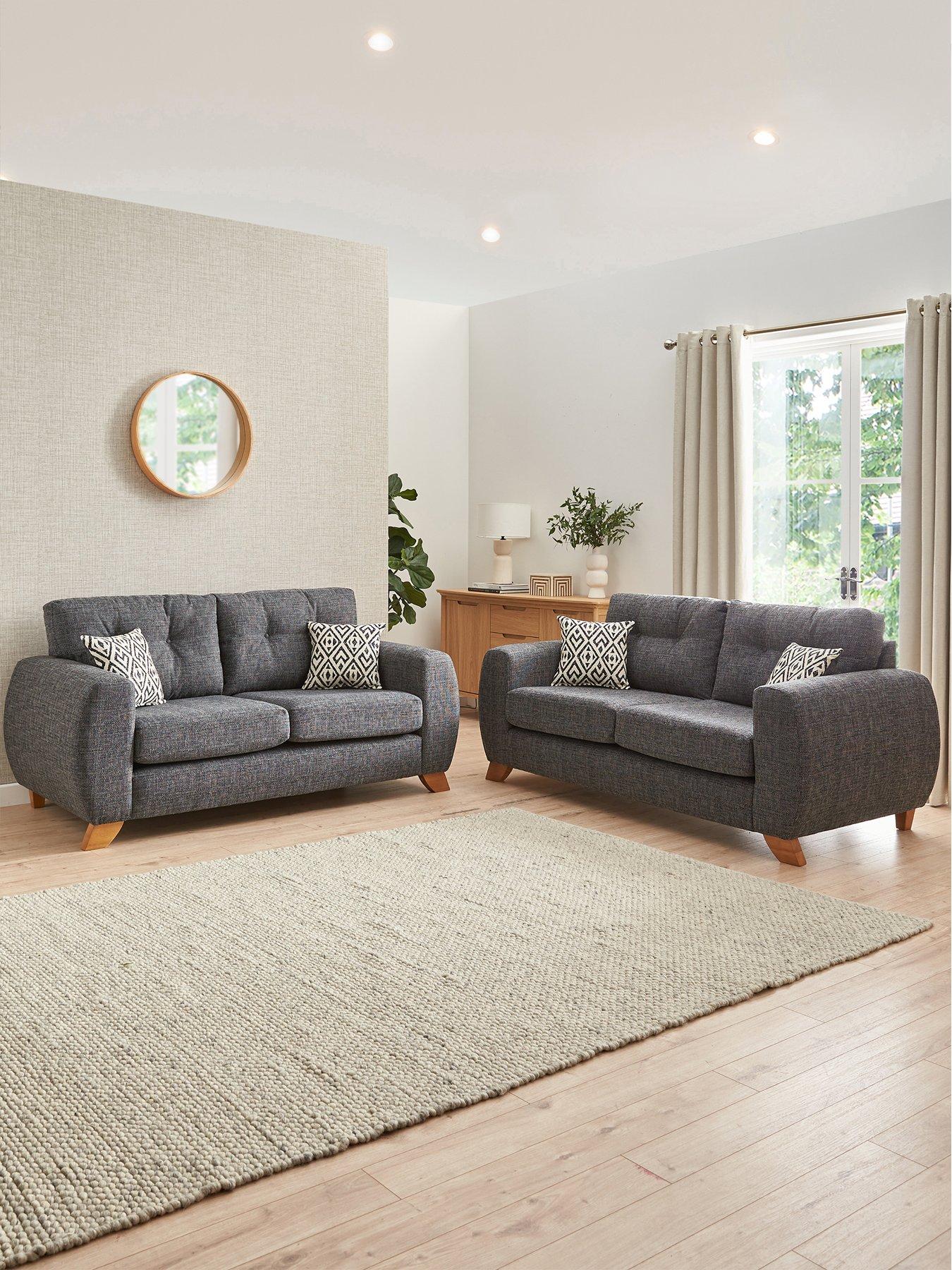 undefined Prent 3 + 2 Seater Fabric Sofa Set (Buy  &  SAVE!) - Made to order in the UK