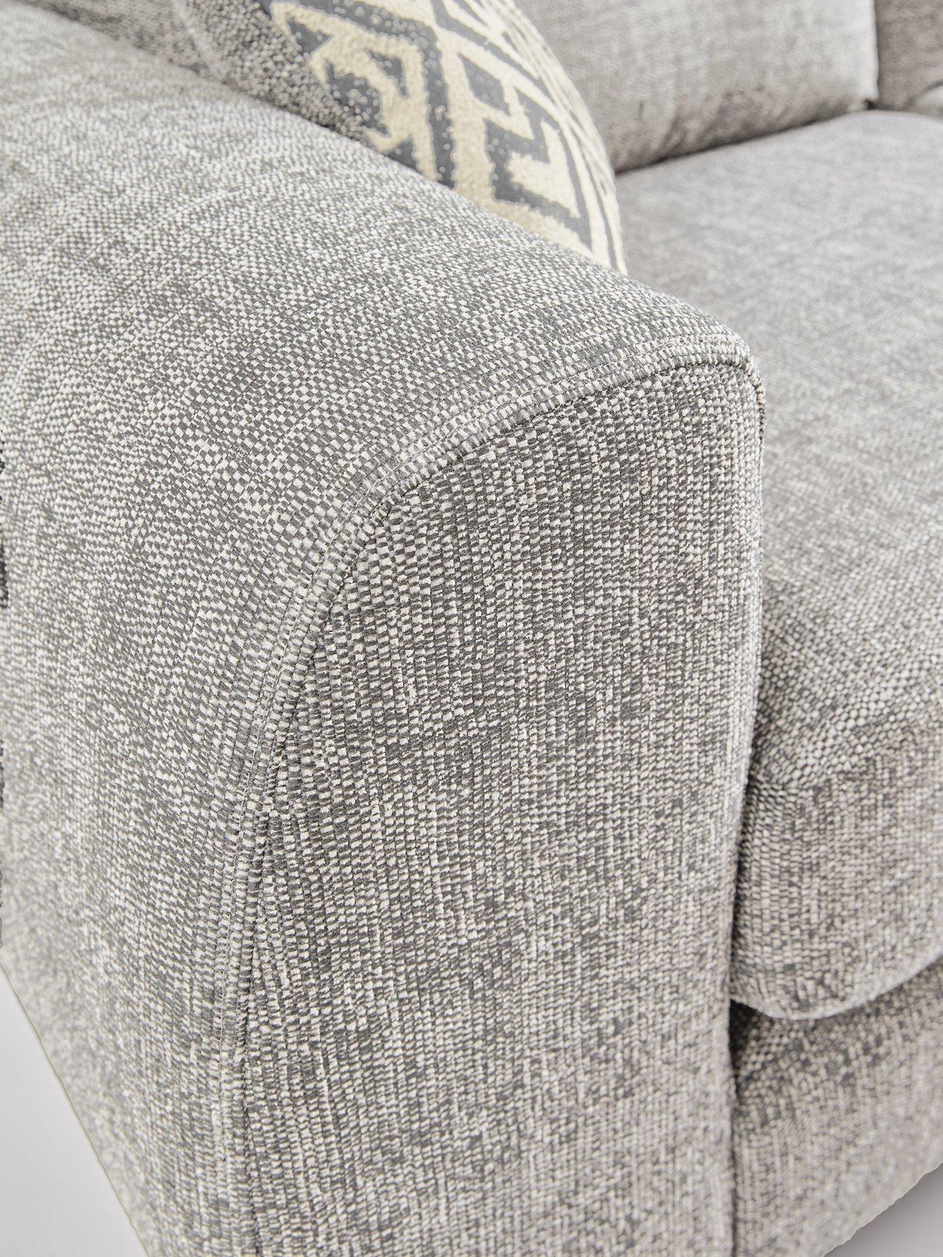Image 5 of 7 of The Very Collection Prent Fabric&nbsp;3 Seater Sofa - Silver - Made to Order&nbsp;in the UK