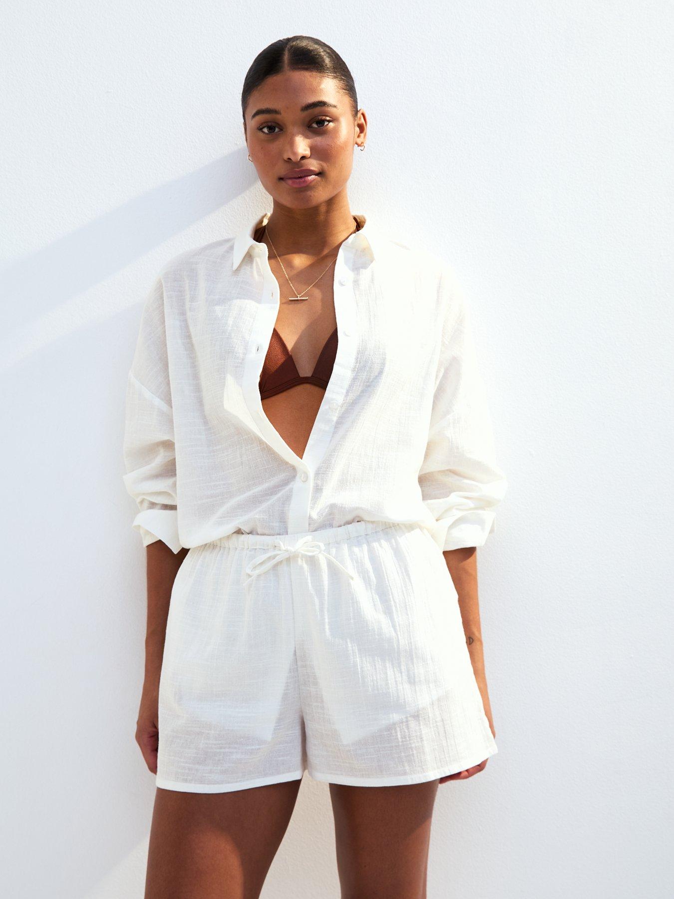new-look-white-drawstring-waist-slubbed-shorts