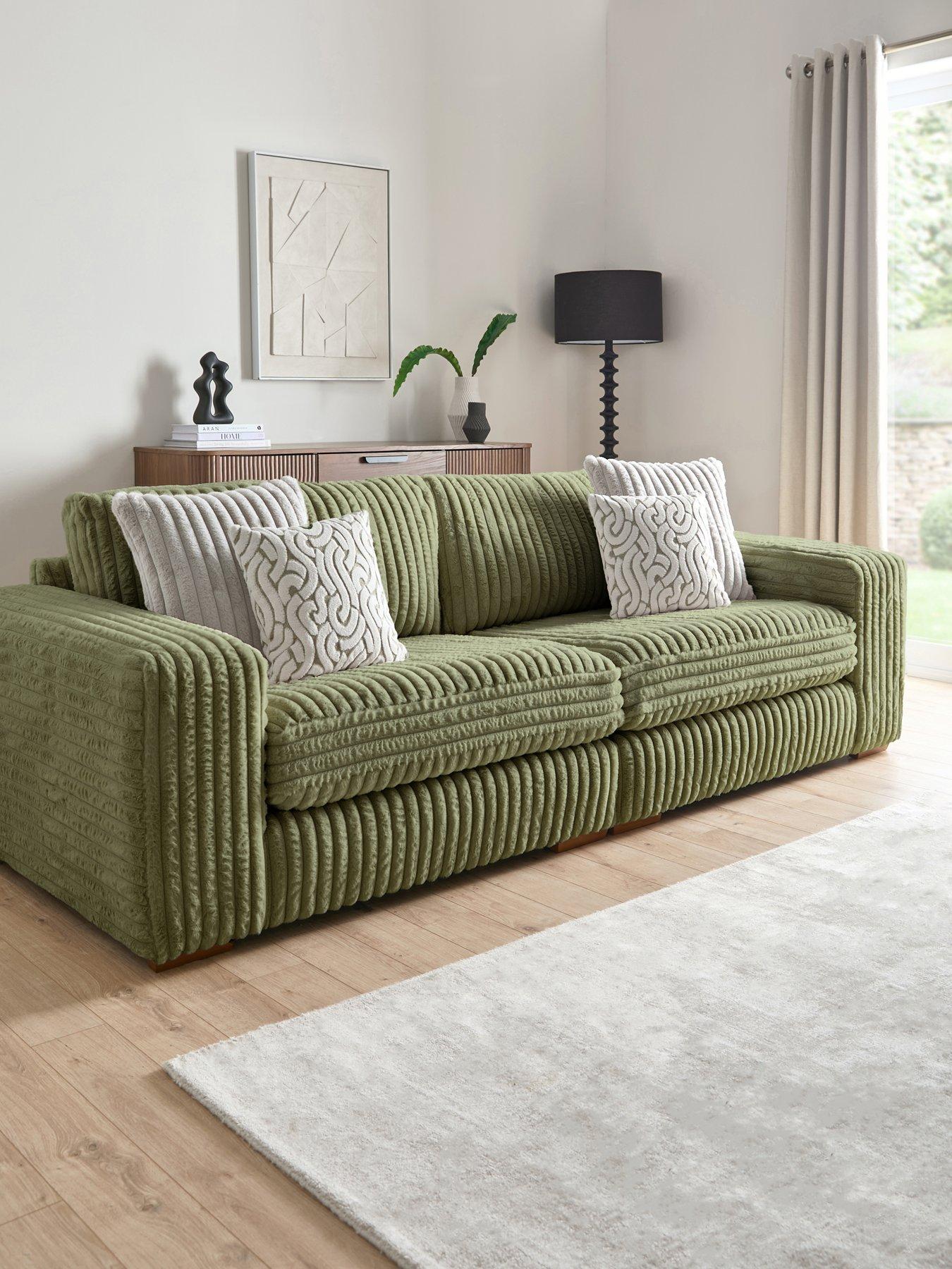 undefined Cosy Cord 4 Seater Sofa - Made to order in the UK