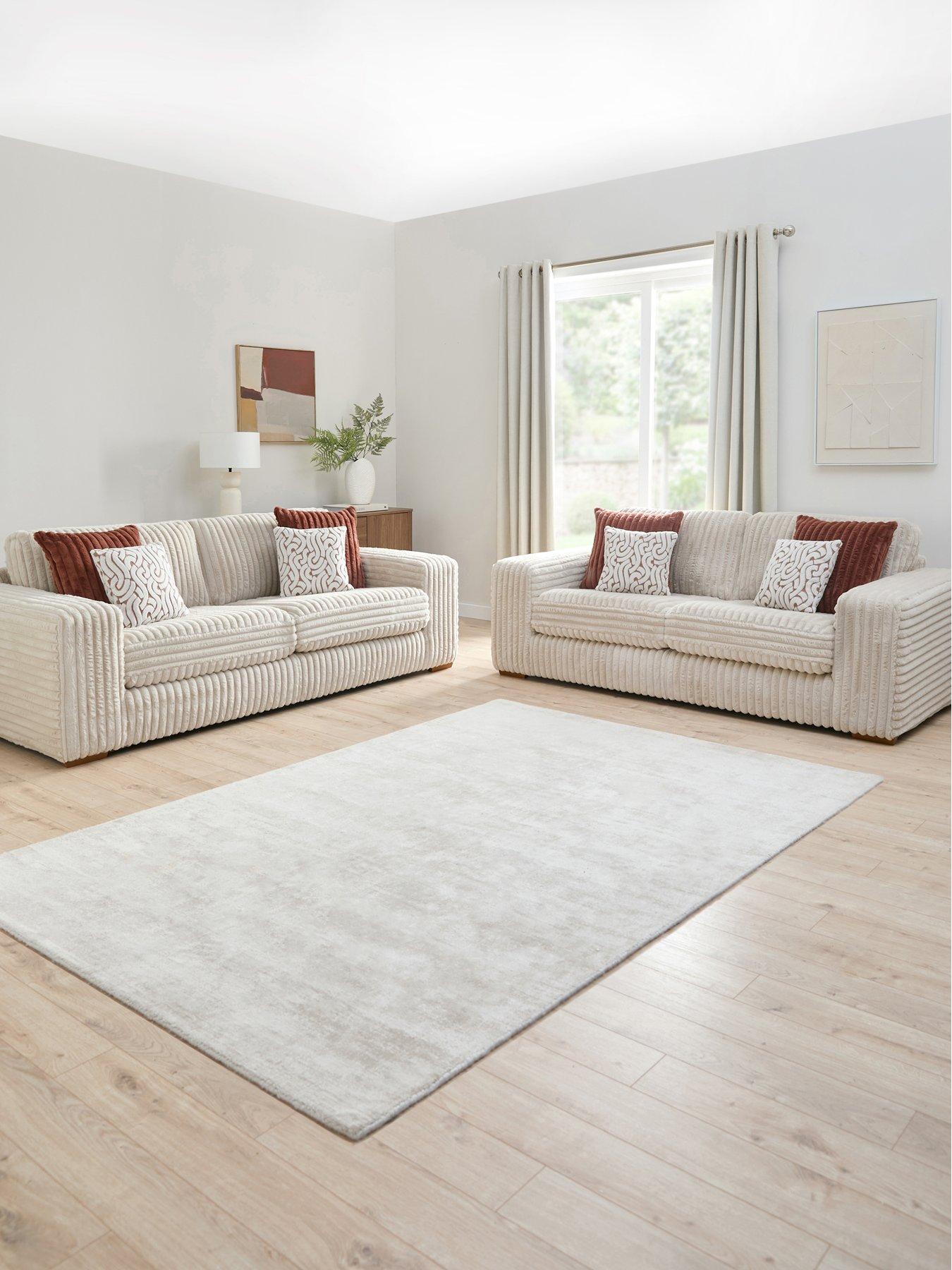 undefined Cosy Cord 3 + 2 Seater Fabric Sofa Set (Buy  &  SAVE!) - Made to order in the UK