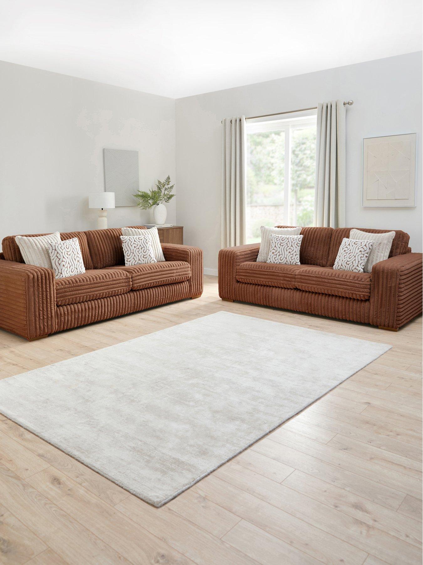undefined Cosy Cord 3 + 2 Seater Fabric Sofa Set (Buy  &  SAVE!) - Made to order in the UK
