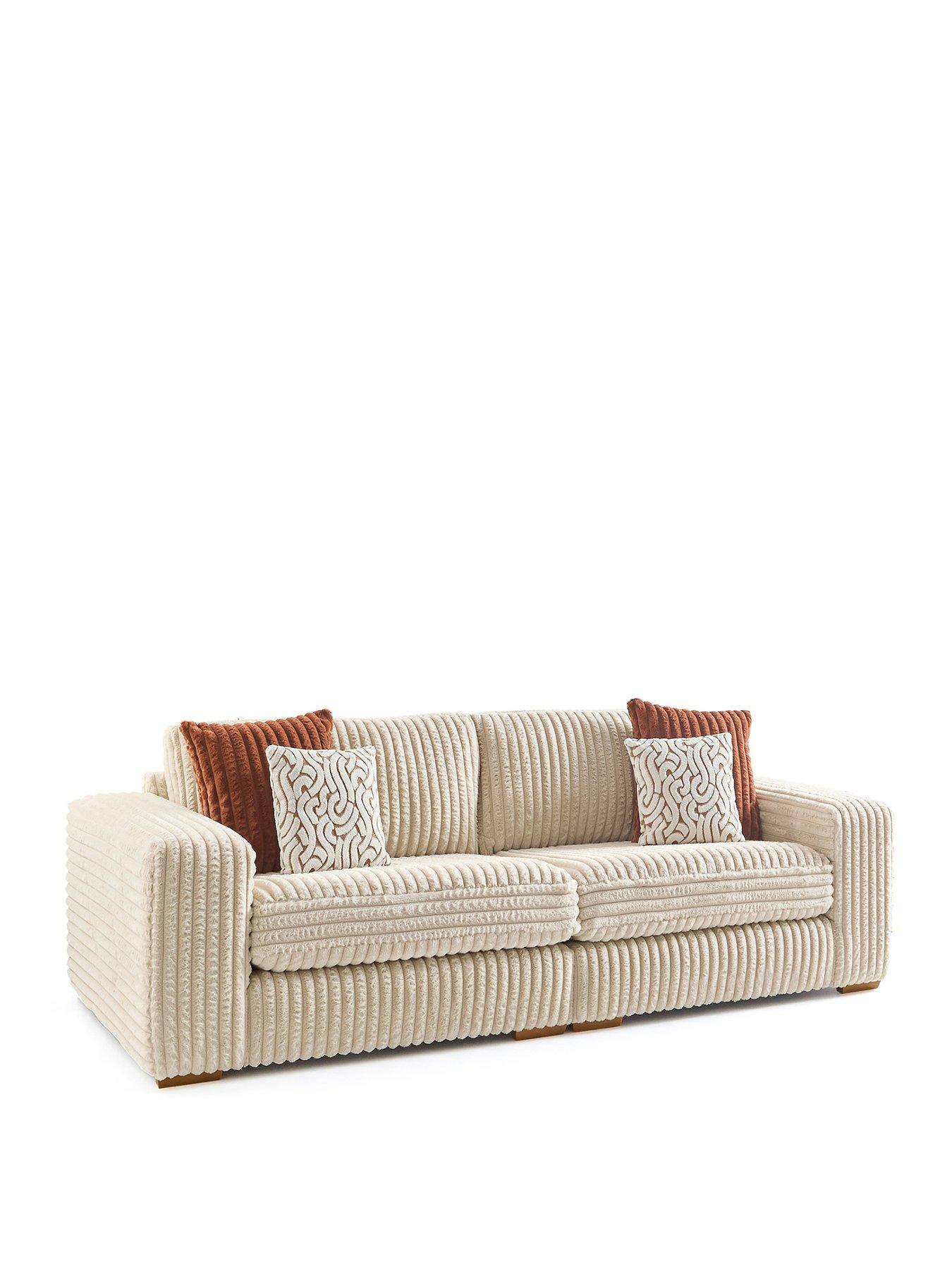  image of very-home-cosy-faux-furnbsp3-2-seater-fabric-sofa-set-buy-amp-savenbsp--made-to-order-in-the-uk