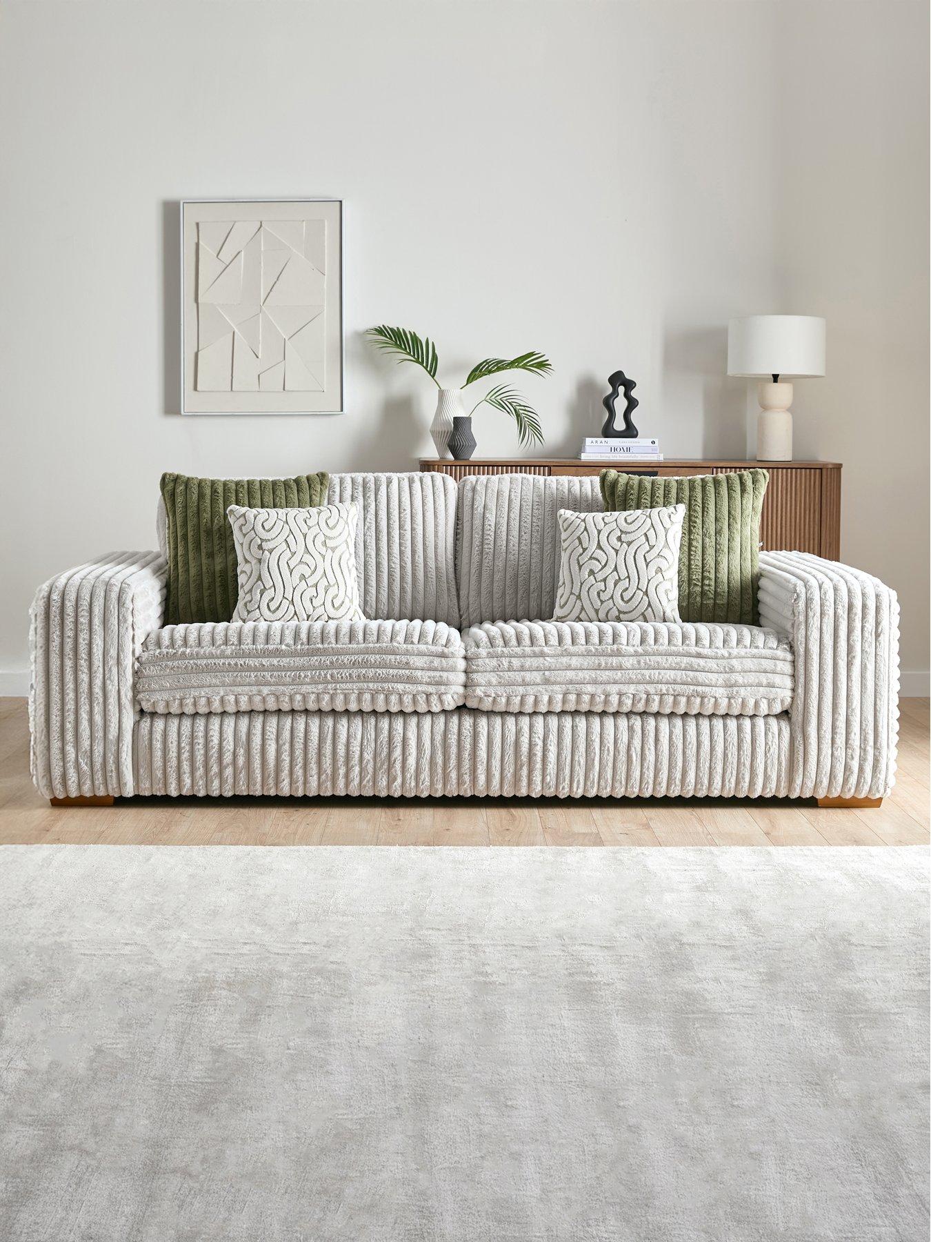 Very Home Cosy Faux Fur 3 Seater Sofa - Made to order in the UK