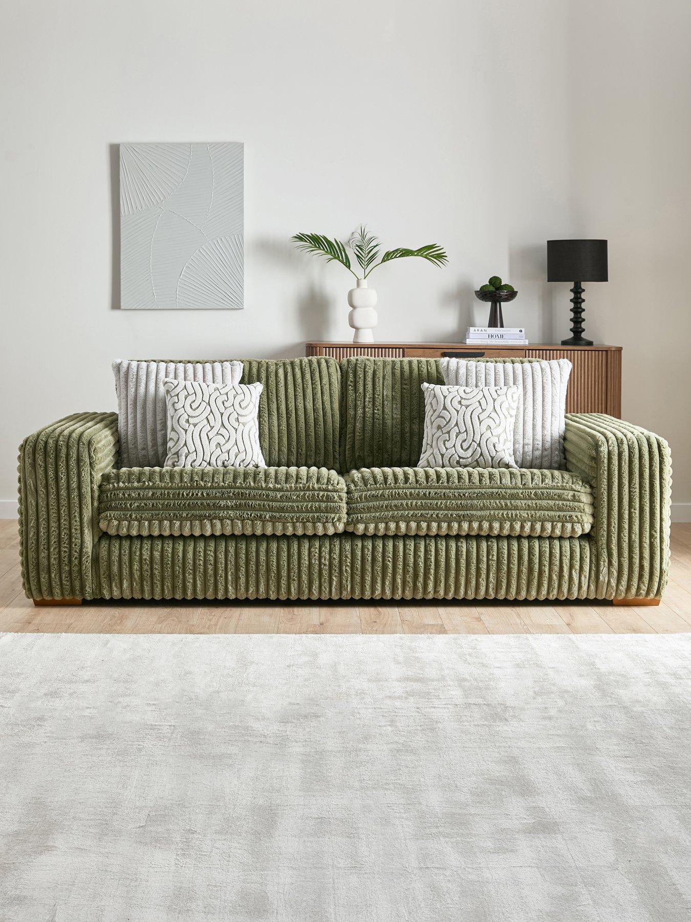 Very Home Cosy Cord 3 Seater Sofa - Made to order in the UK