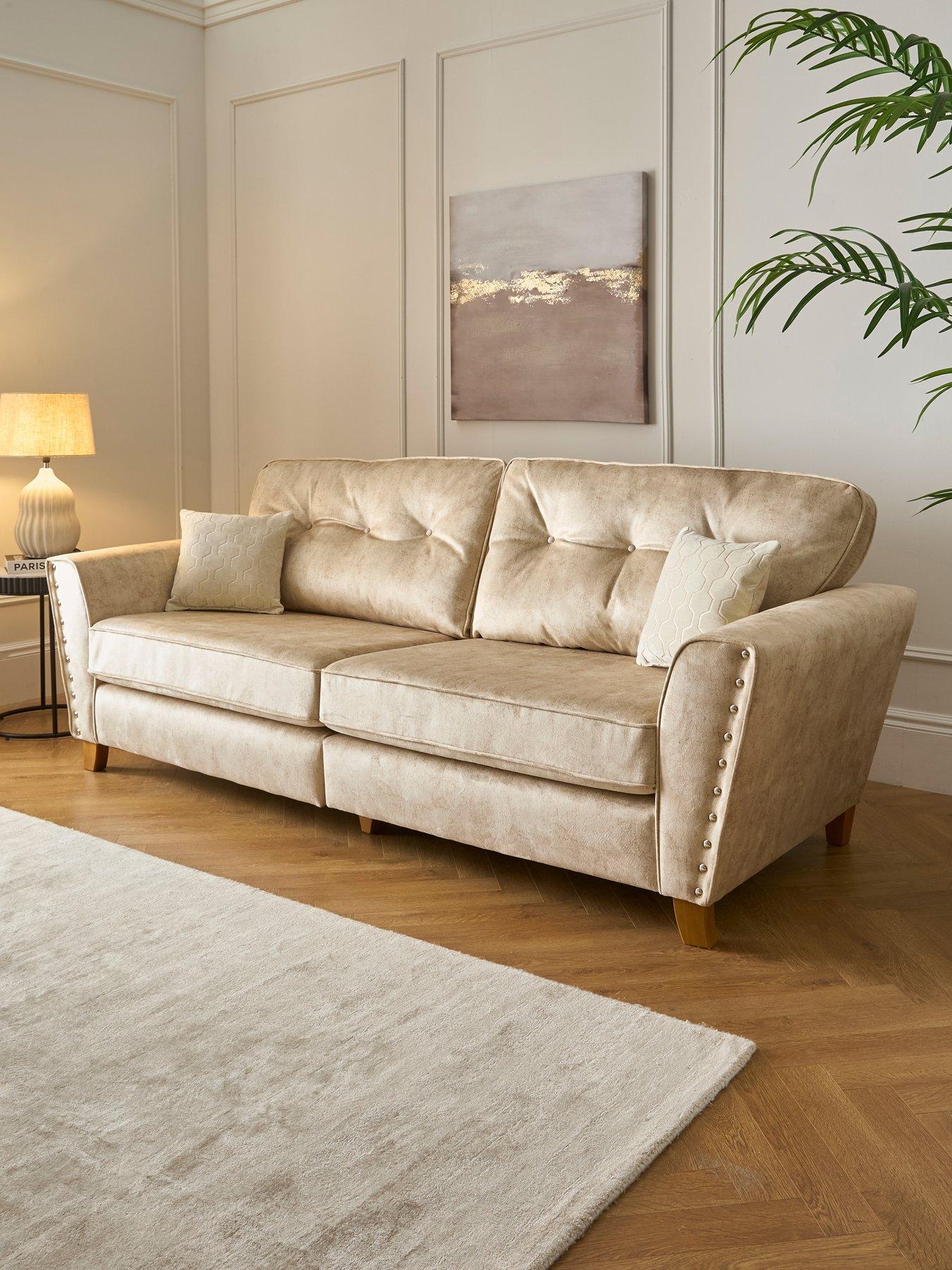 undefined Amaya Fabric 4 Seater Sofa - Made to order in the UK