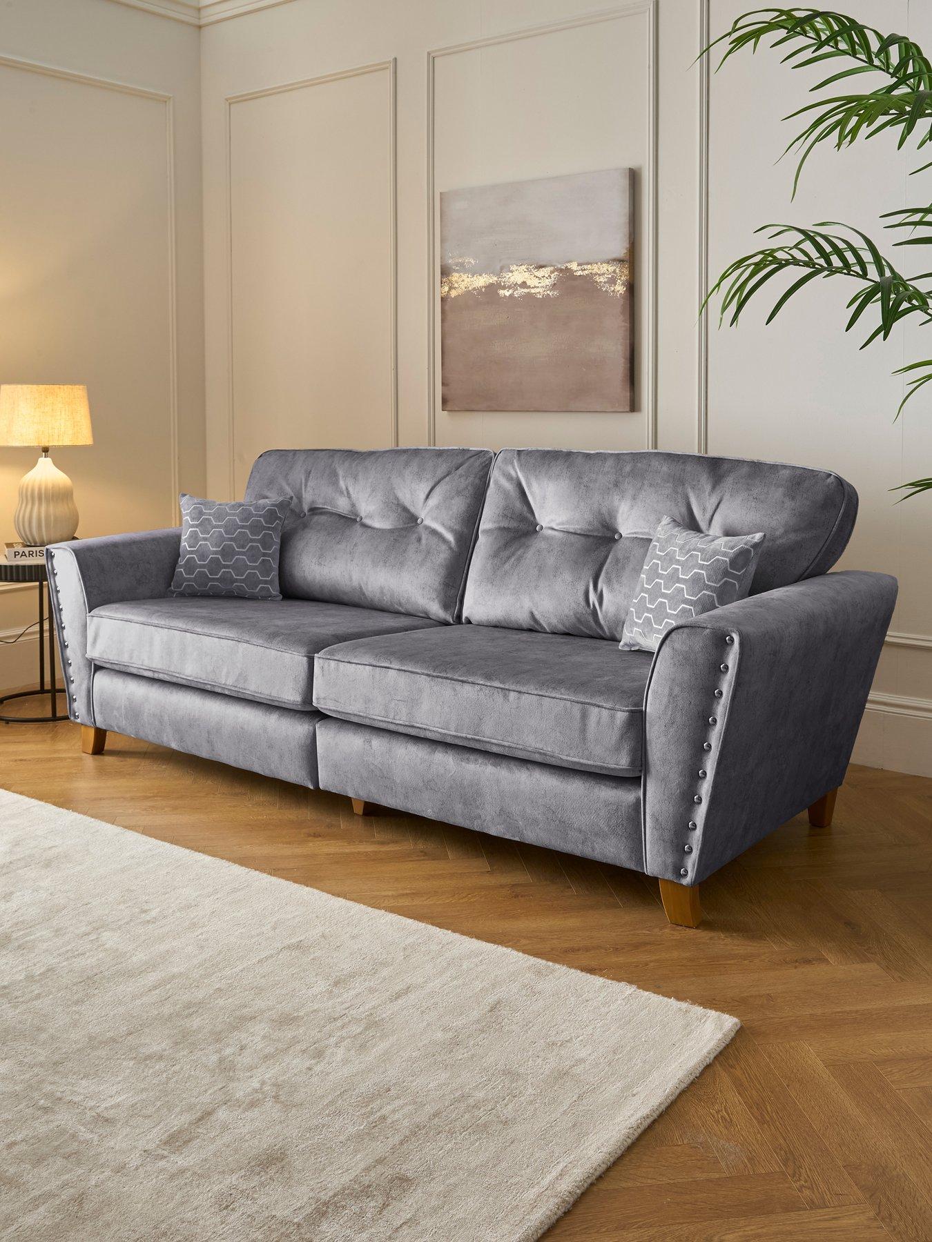 undefined Amaya Fabric 4 Seater Sofa - Made to order in the UK