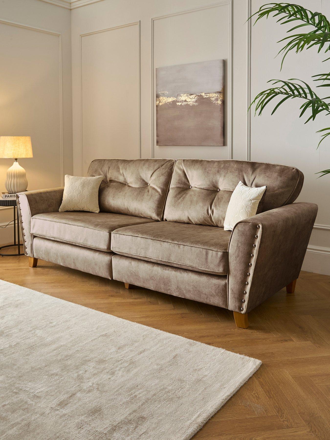 The Very Collection Amaya Fabric 4 Seater Sofa - Made to order in the UK