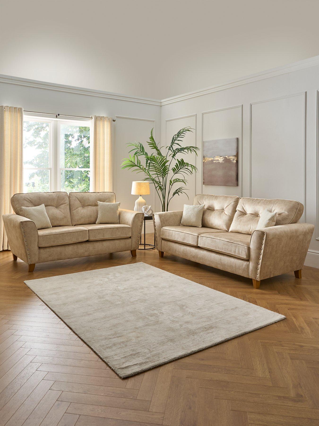 undefined Amaya Fabric 3 + 2 Seater Sofa Set (Buy  &  SAVE!) - Made to order in the UK