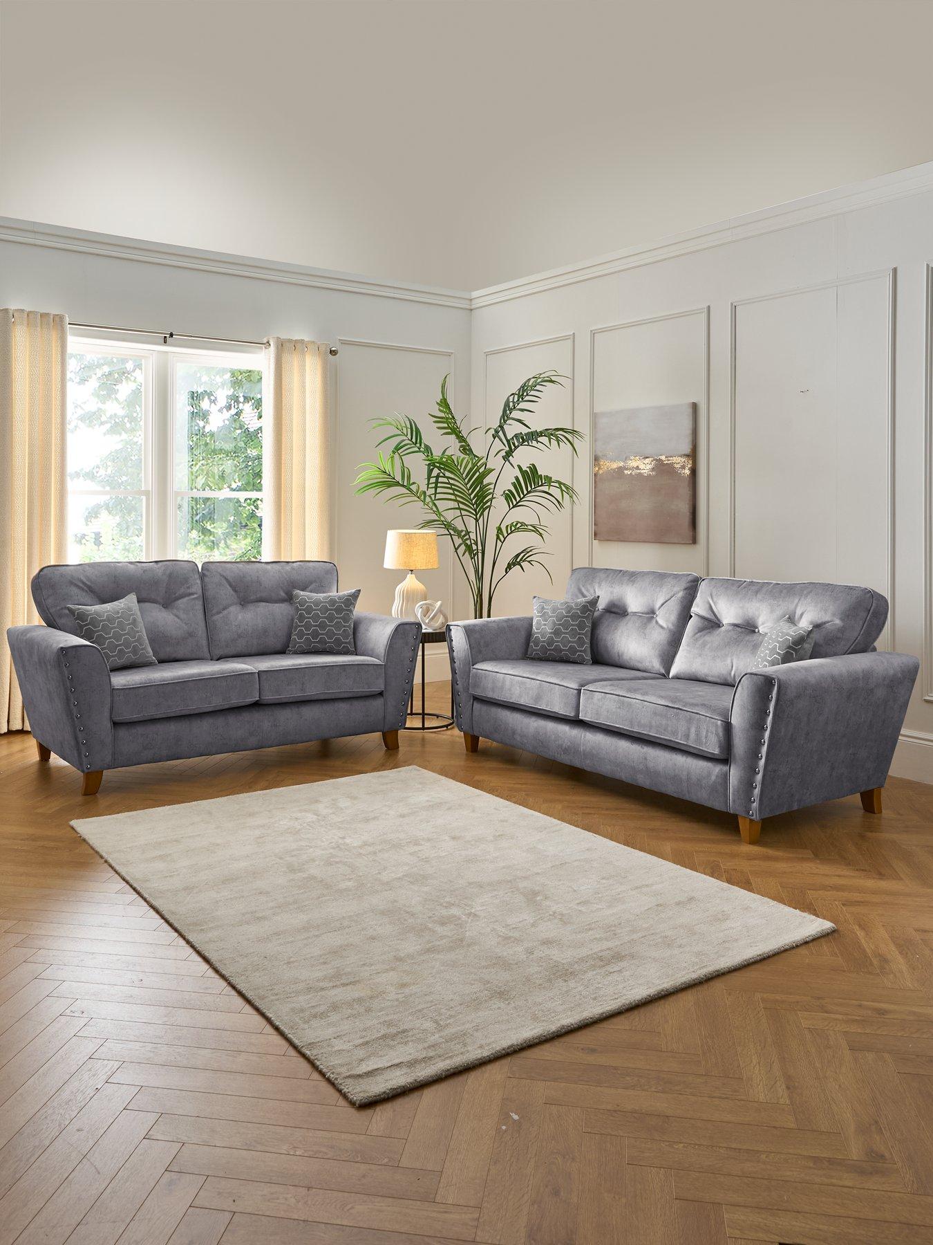 undefined Amaya Fabric 3 + 2 Seater Sofa Set (Buy  &  SAVE!) - Made to order in the UK