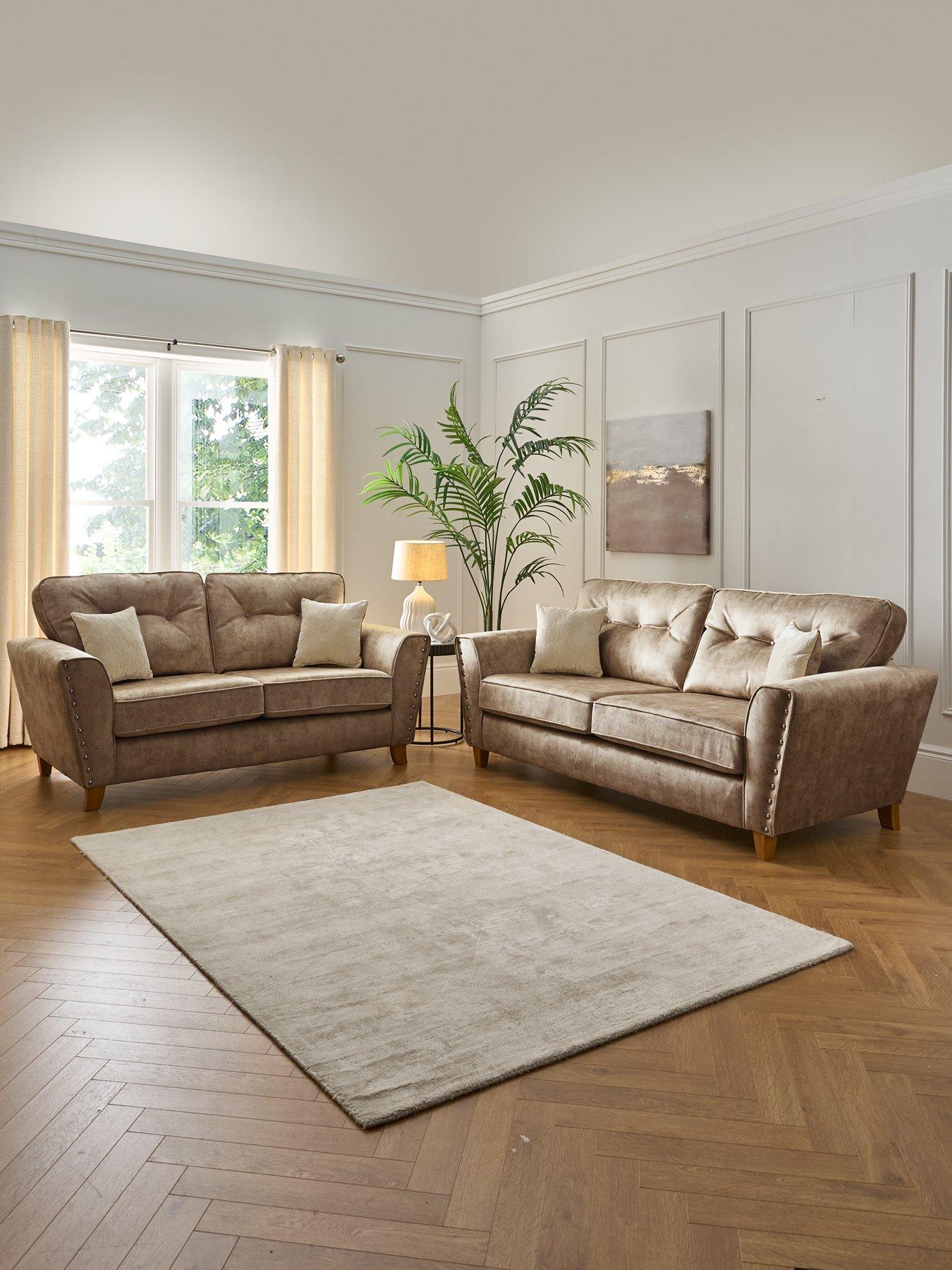 undefined Amaya Fabric 3 + 2 Seater Sofa Set (Buy  &  SAVE!) - Made to order in the UK