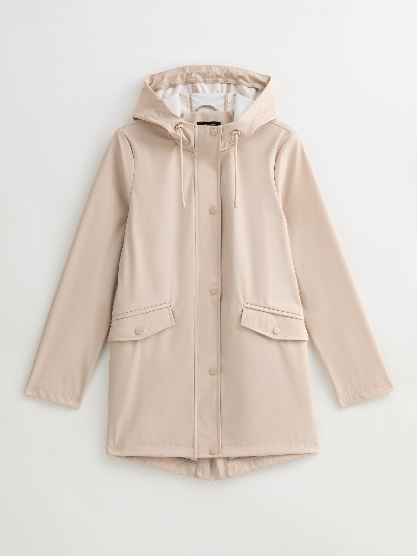 New Look Unlined Shower Resistant Rain Coat Cream Littlewoods