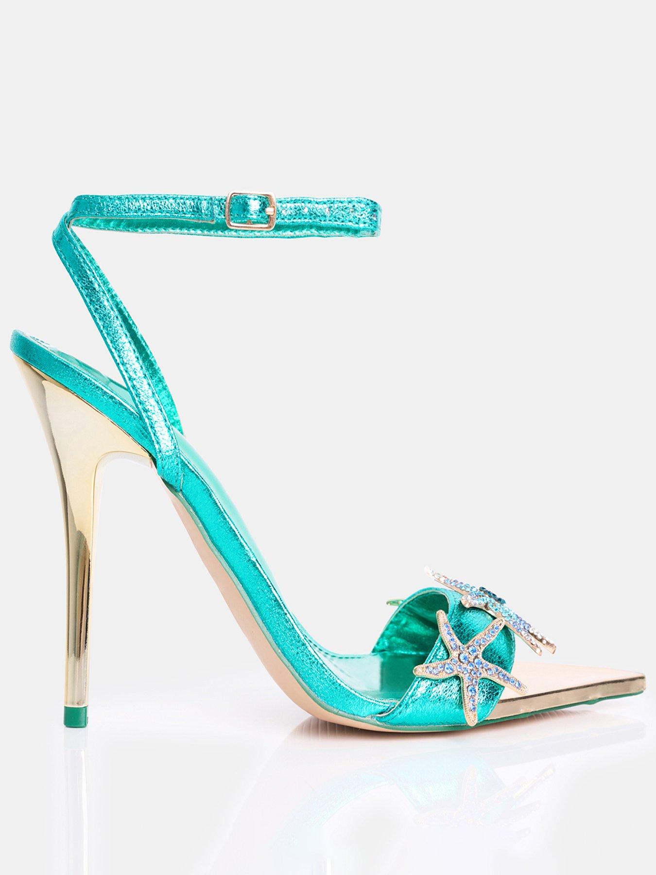 undefined Starfish Heel - Turquoise Metallic