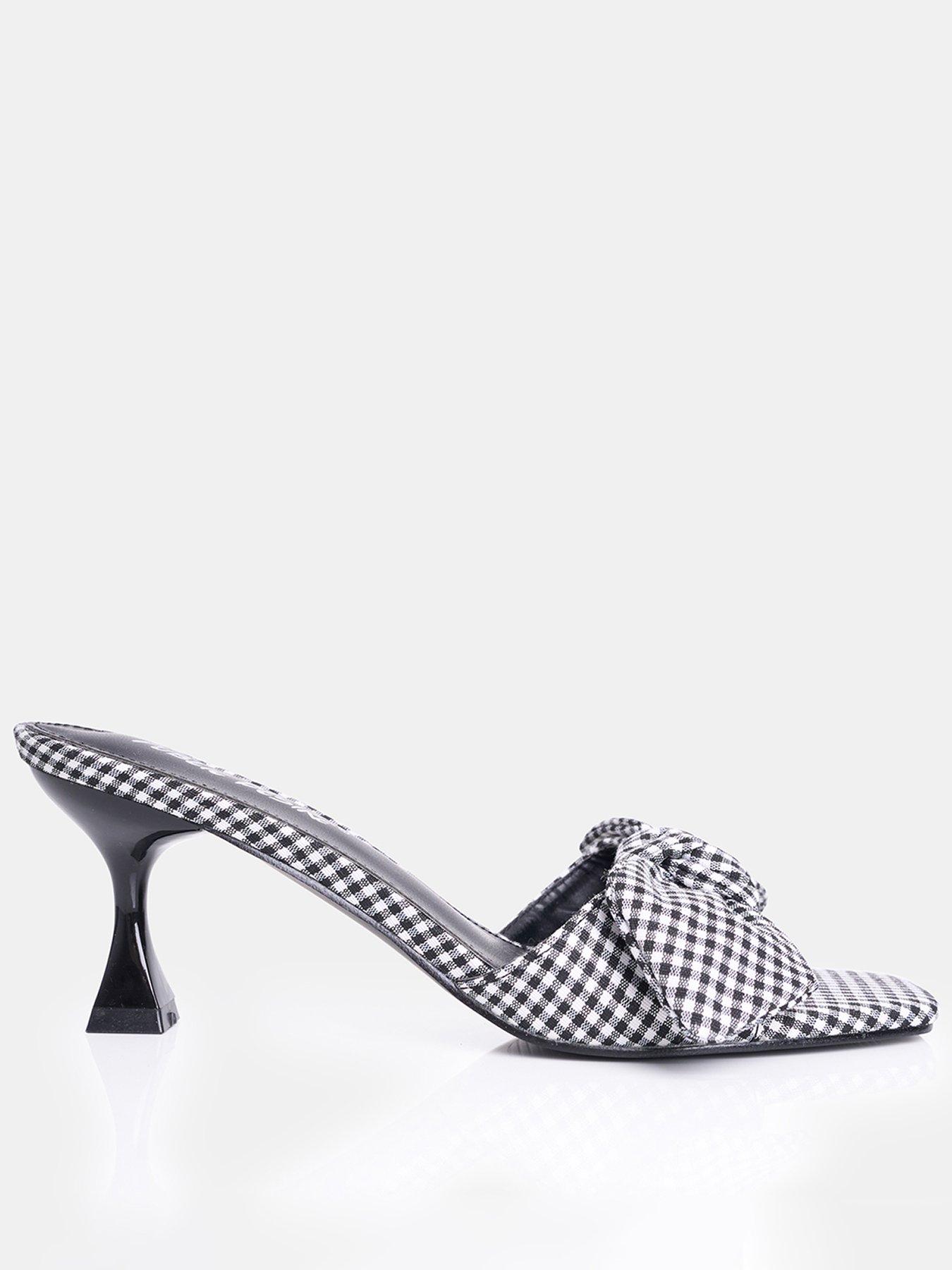 undefined Soleil Gingham Mules - Mono