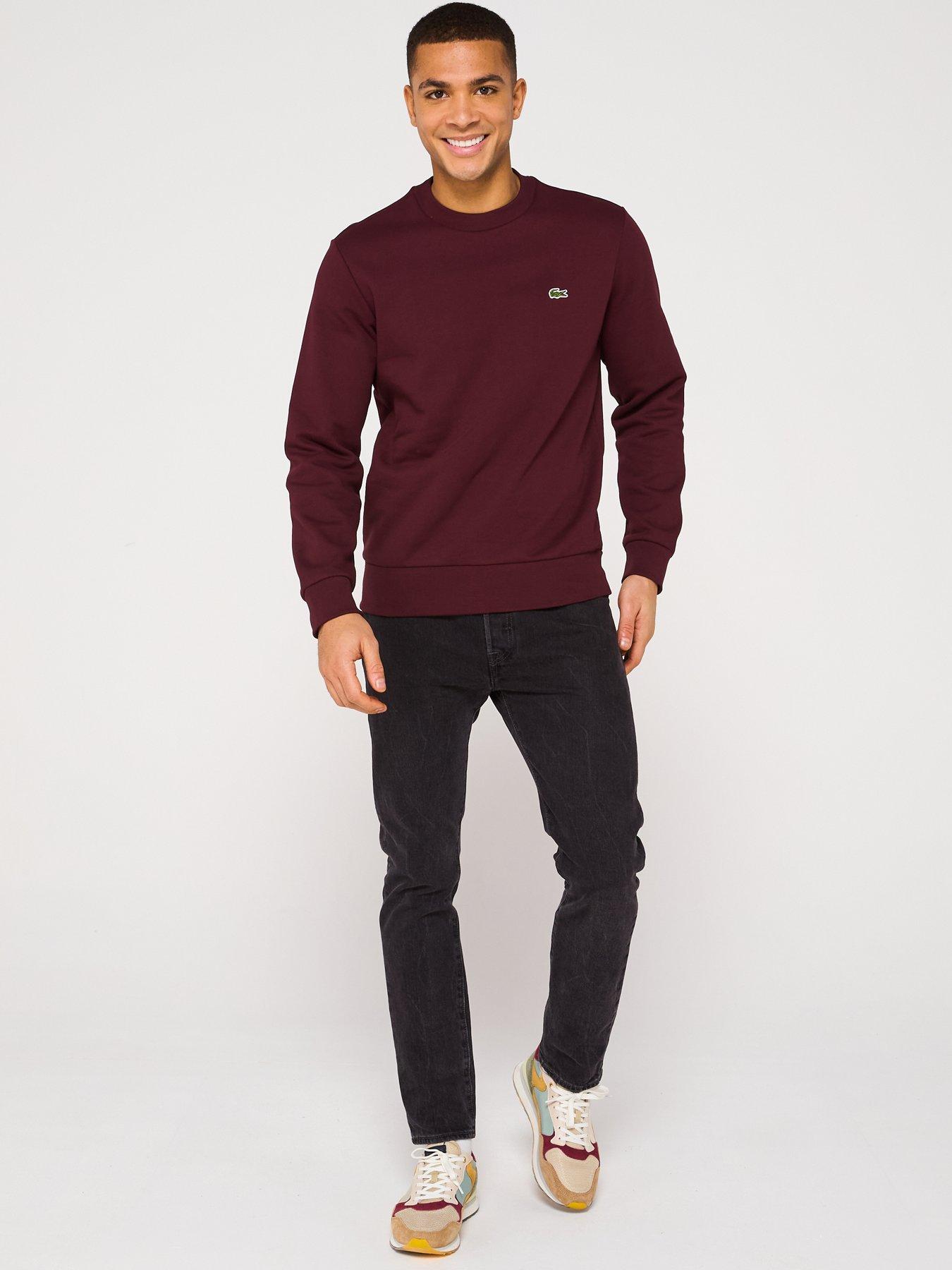  image of lacoste-crew-neck-sweatshirt-red