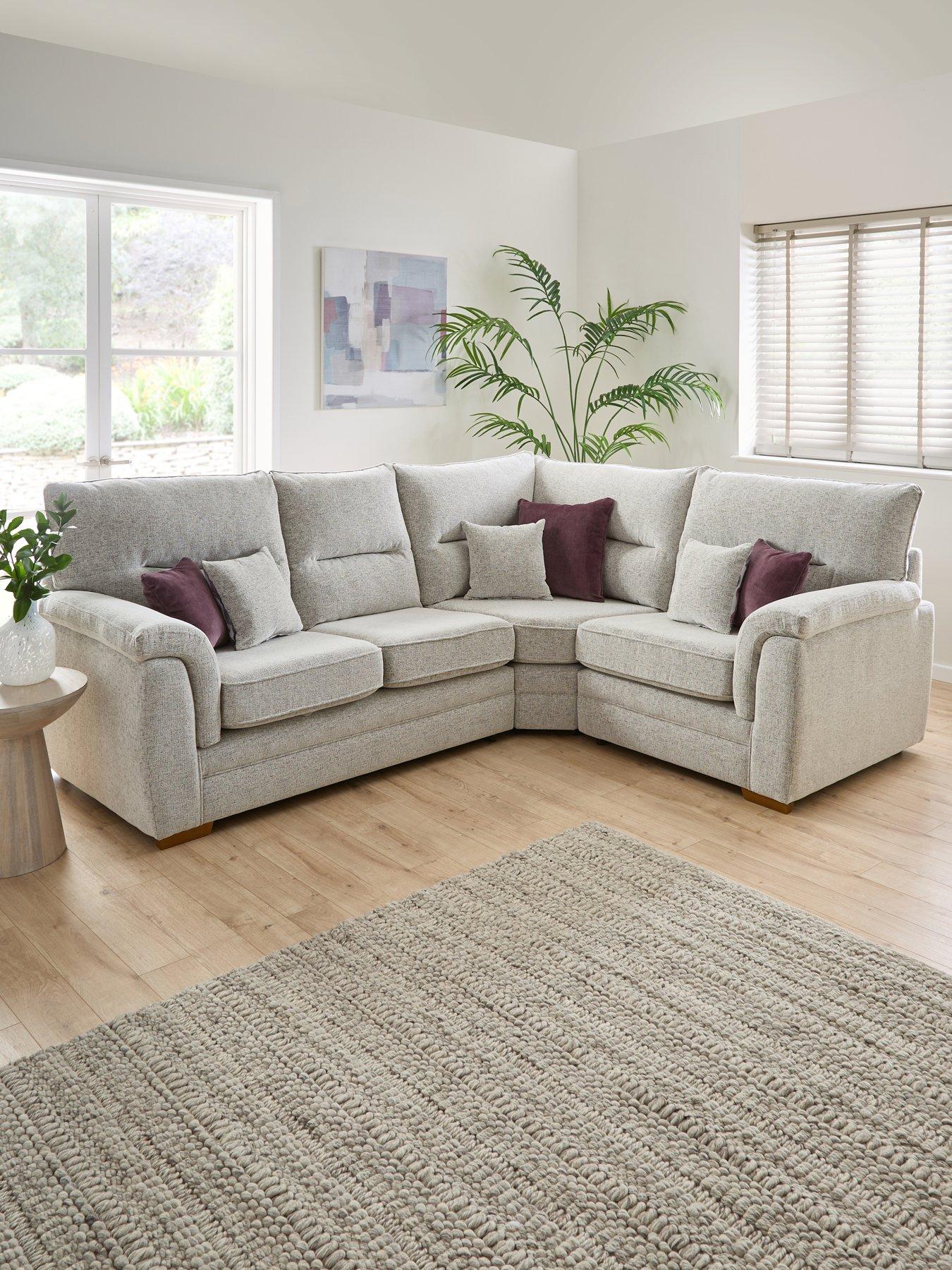 undefined Padstow Fabric Right Hand Double Arm Corner Group Sofa - Made to order in the UK