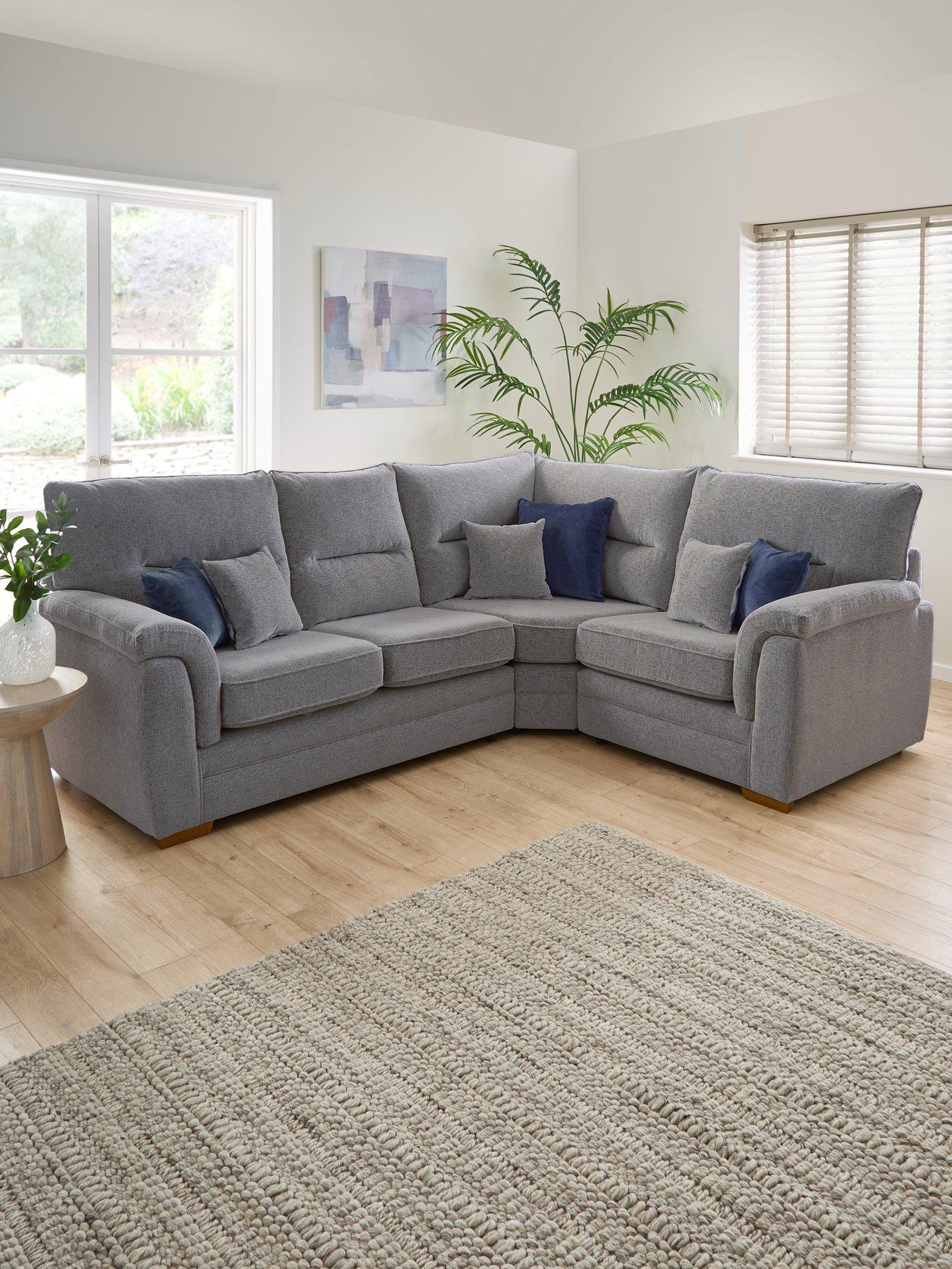 undefined Padstow Fabric Right Hand Double Arm Corner Group Sofa - Made to order in the UK