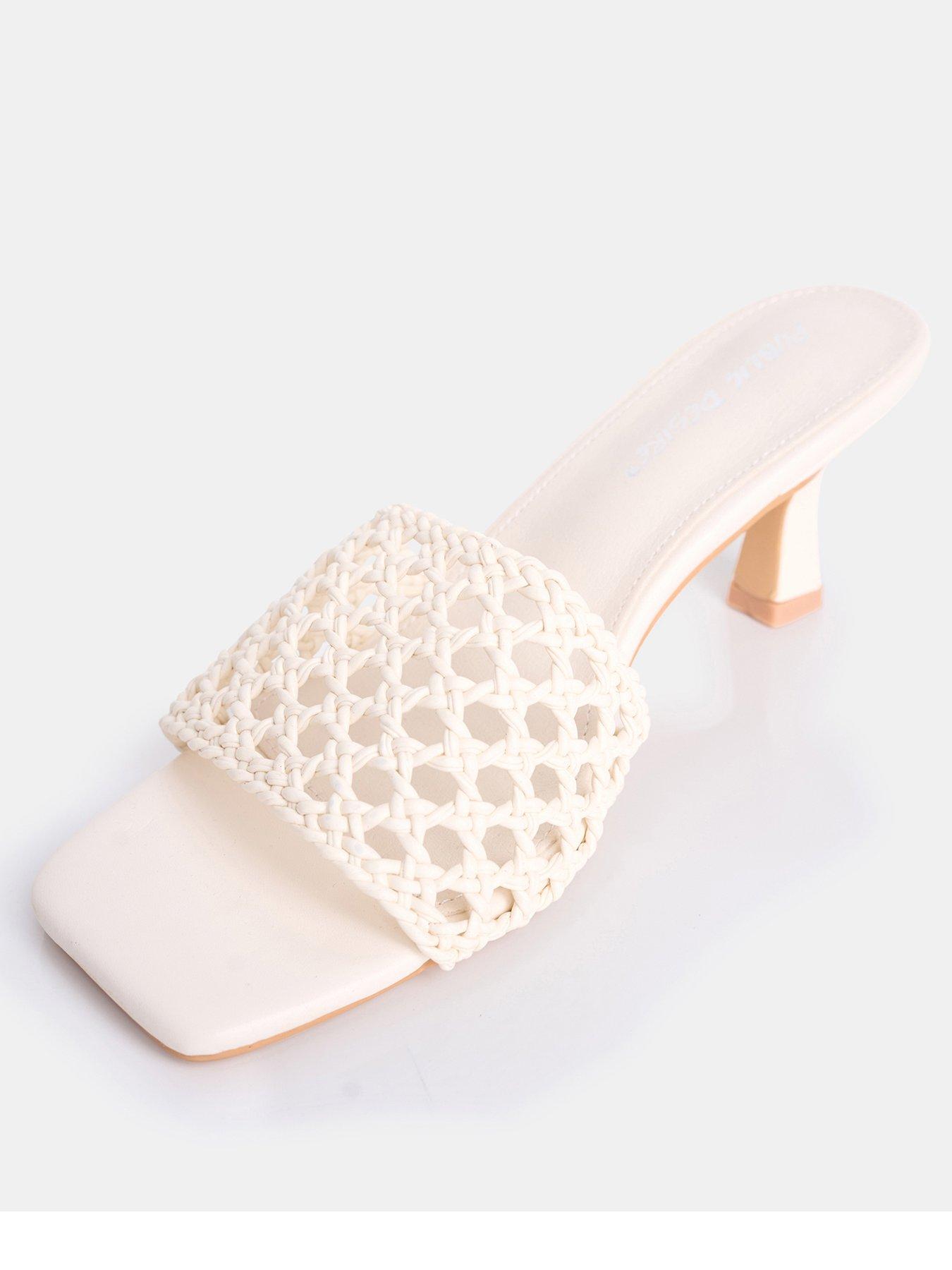 Image 2 of 4 of Public Desire Wide Fit Maribelle Sandals&nbsp;- Cream