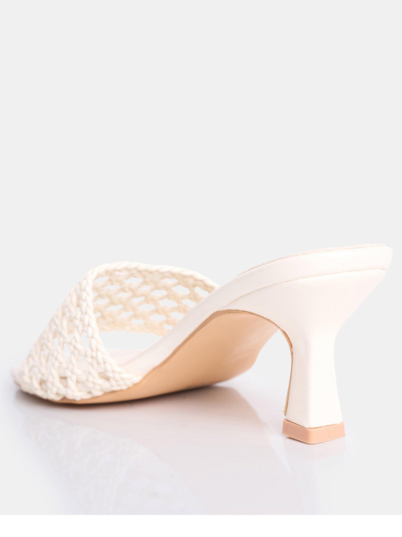 Image 3 of 4 of Public Desire Wide Fit Maribelle Sandals&nbsp;- Cream