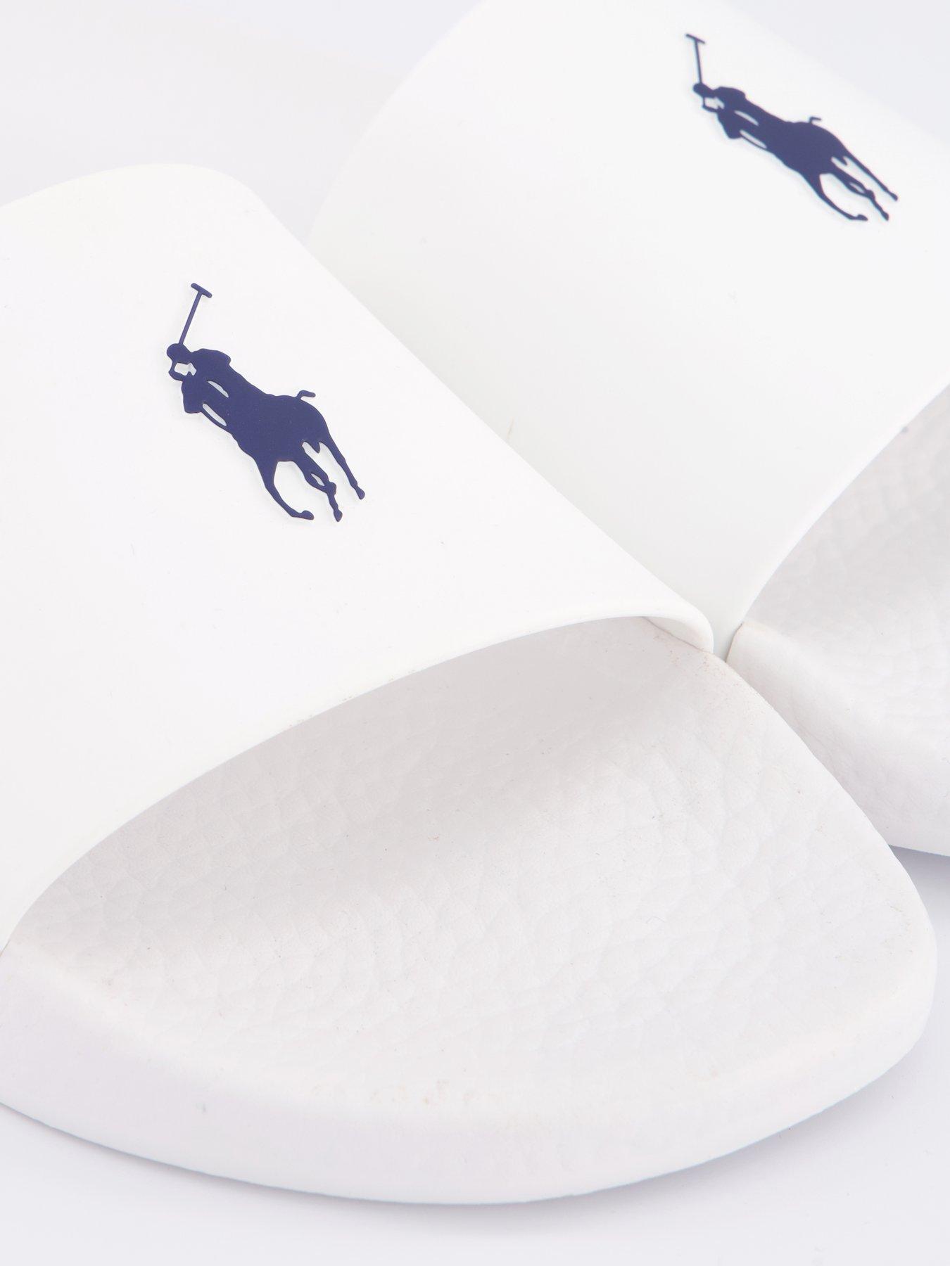Image 5 of 6 of Polo Ralph Lauren Pool Slider - White