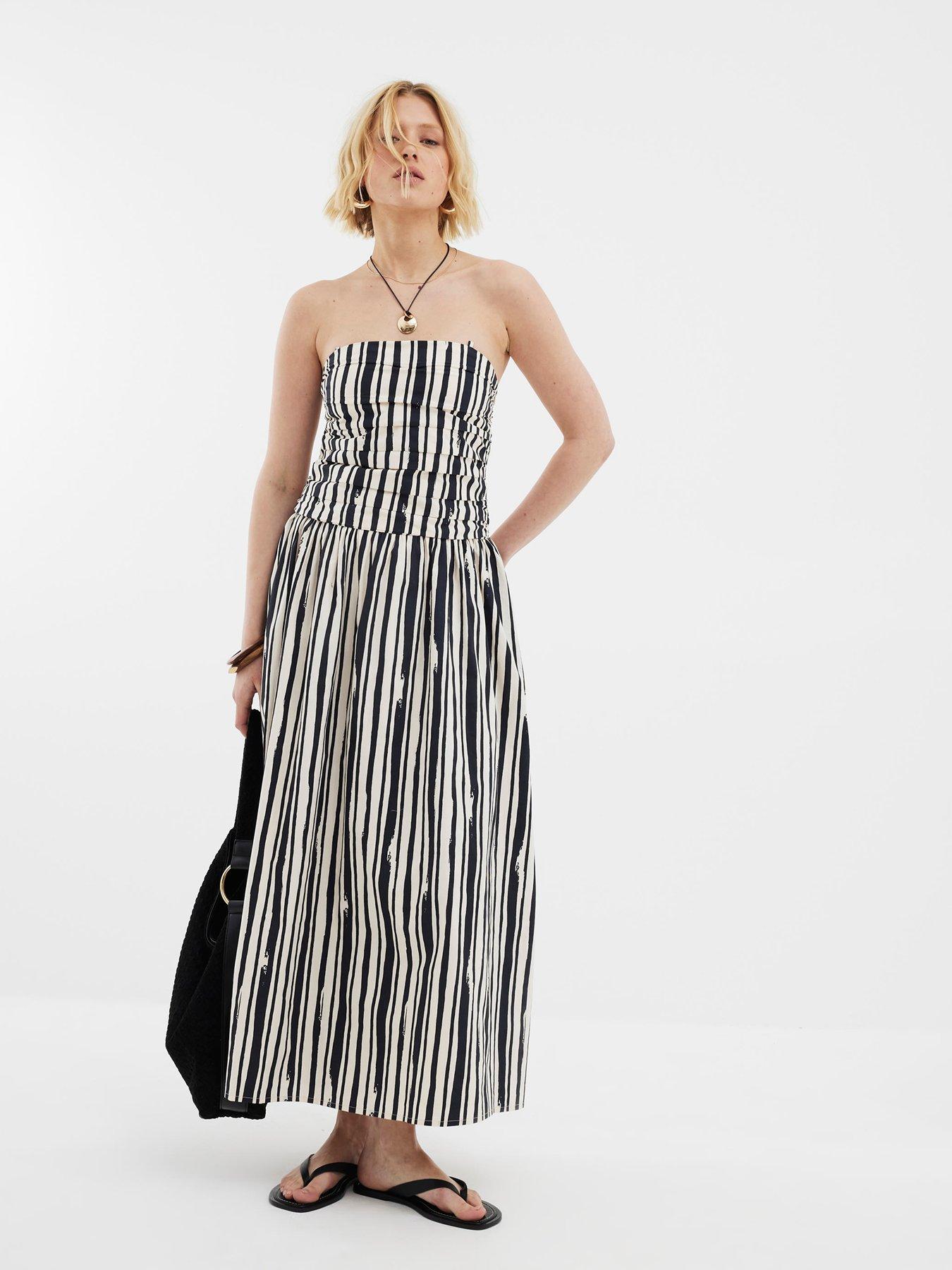 river-island-pleated-bodice-bandeau-midaxi-dress-stone