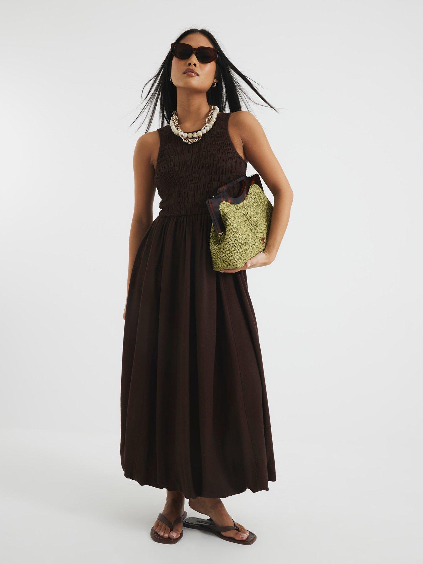 ri-petite-petite-puff-ball-racer-dress-brown