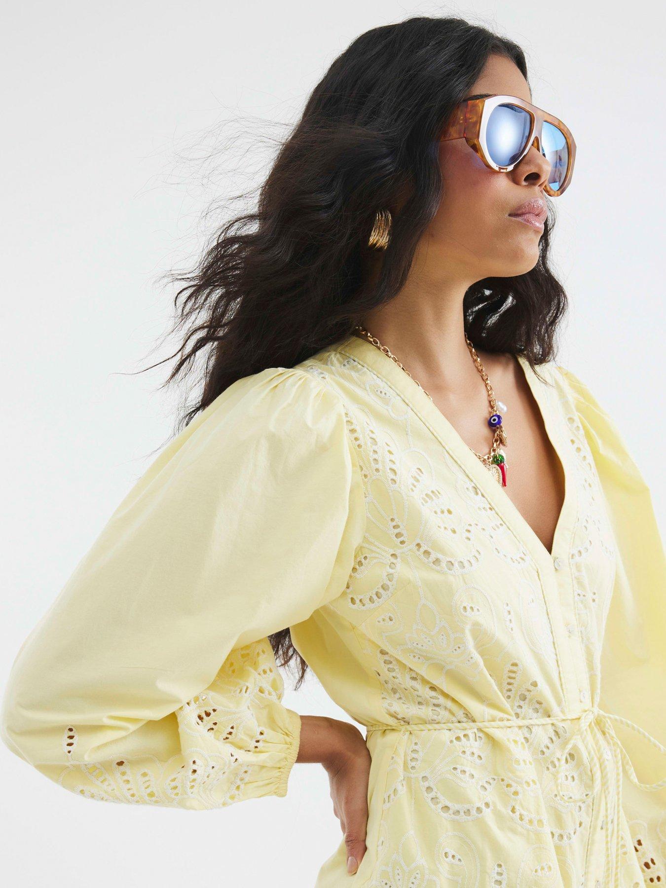 chinese dress ladies Prophecies Lace Maxi Dress Lemon
