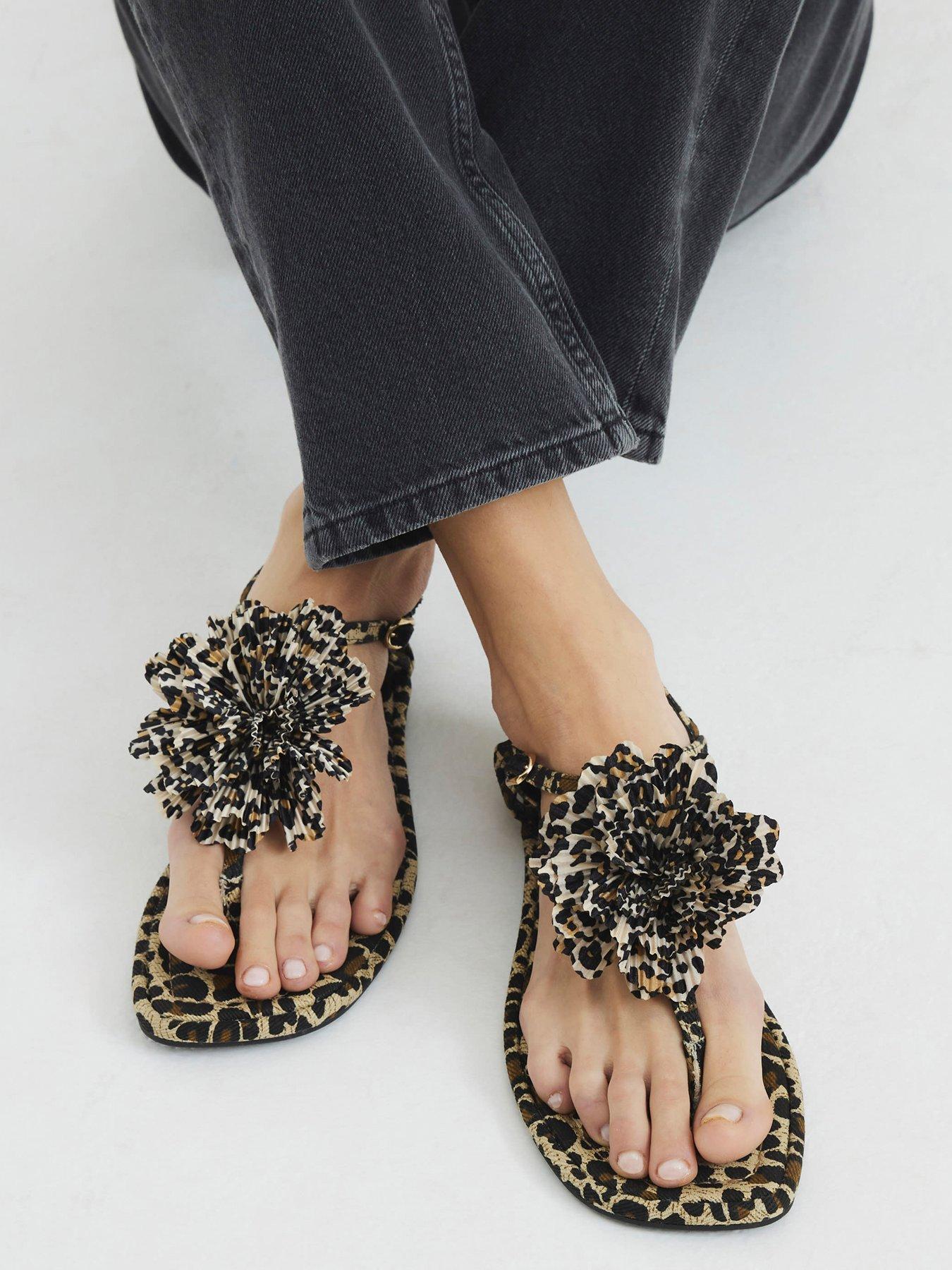 river-island-flower-detail-sandal-brown