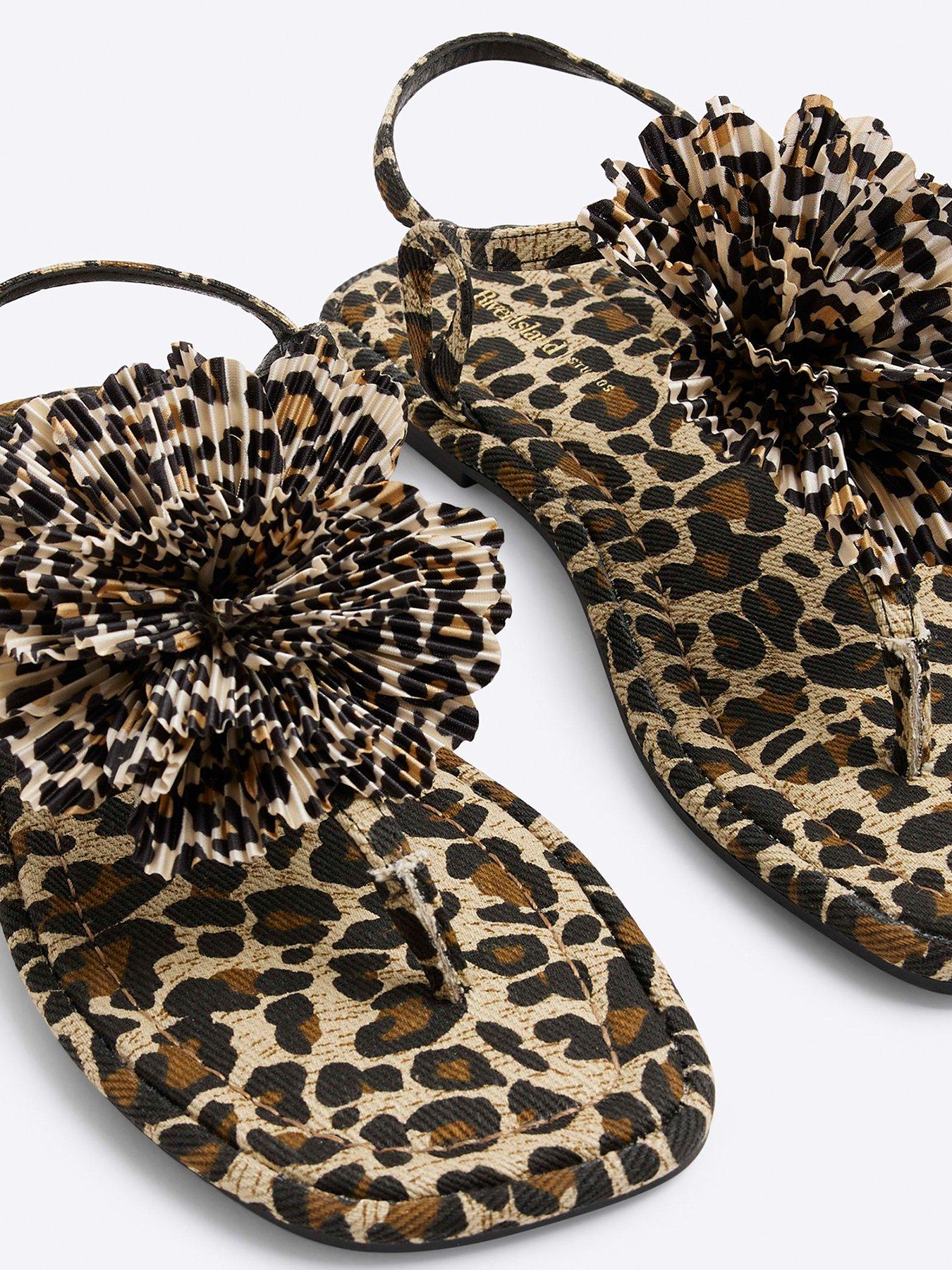  image of river-island-flower-detail-sandal-brown