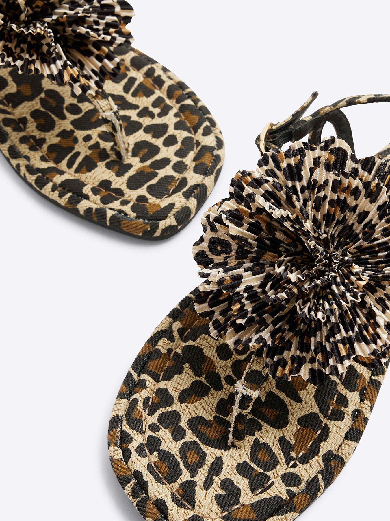  image of river-island-flower-detail-sandal-brown