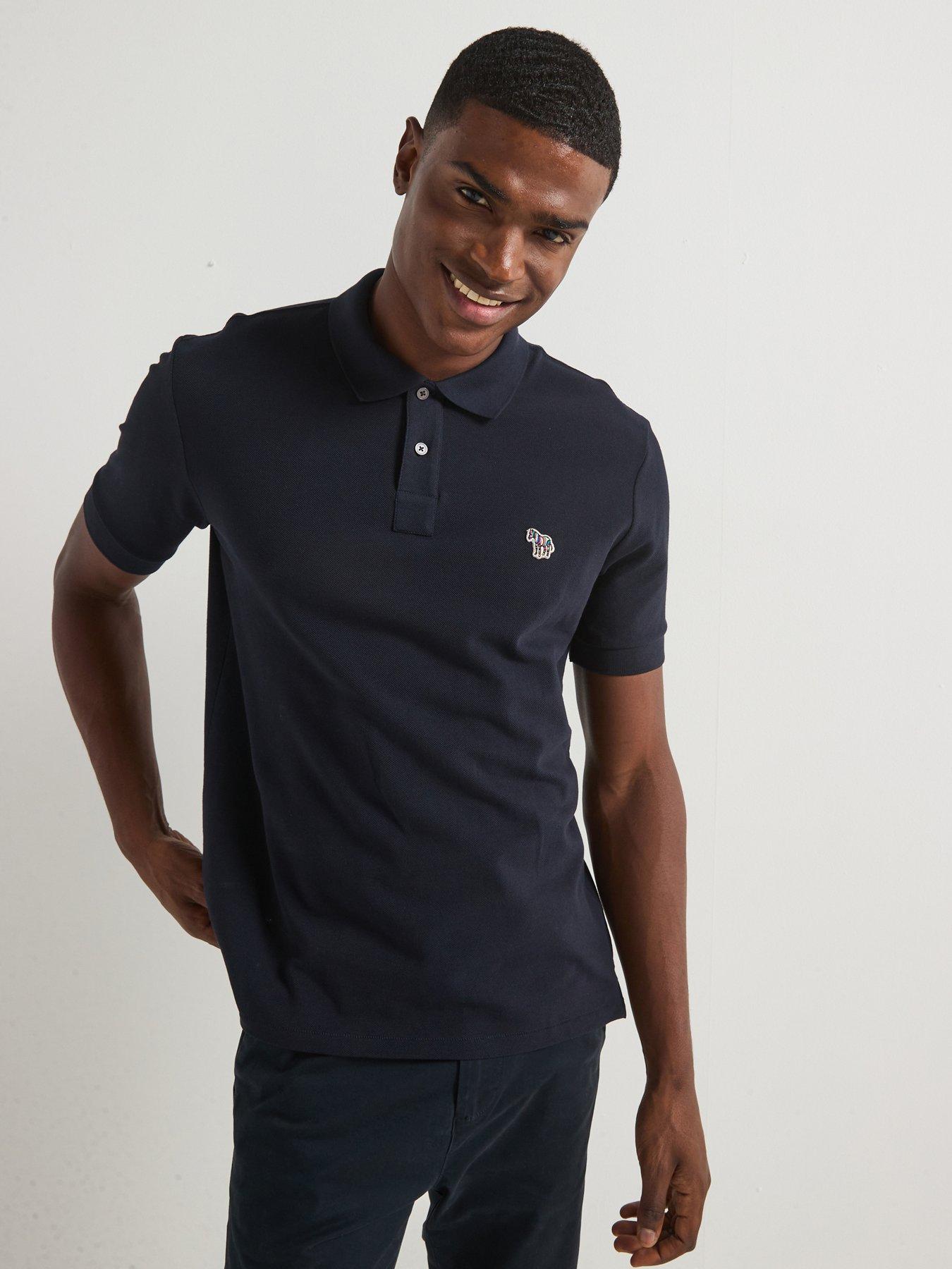 PS PAUL SMITH Regular Fit Short Sleeve Zebra Logo Polo Shirt - Blue