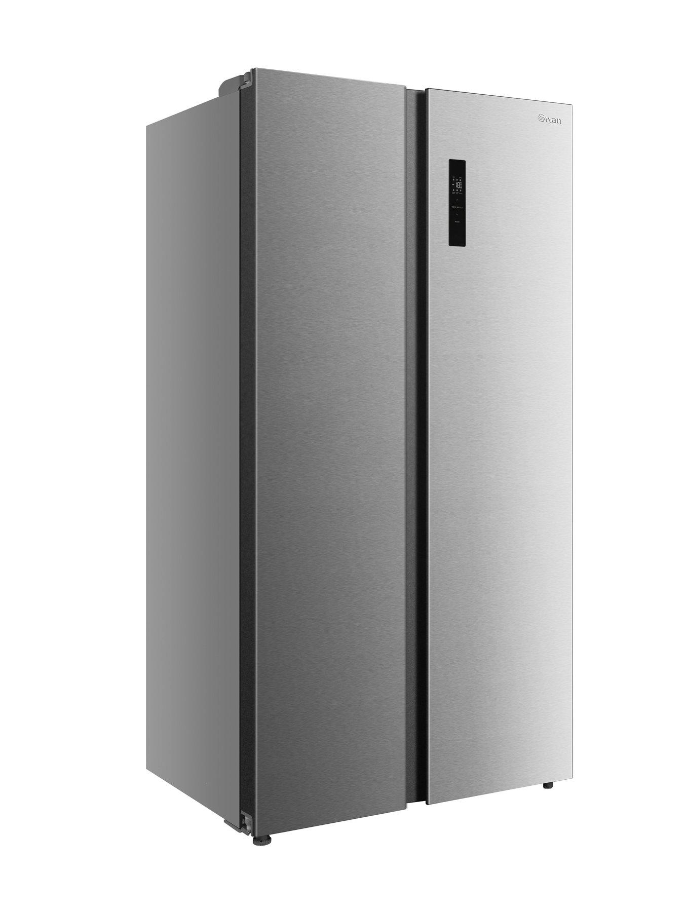  image of swan-sr750160i-90cm-wide-total-no-frost-american-style-fridge-freezer-inox