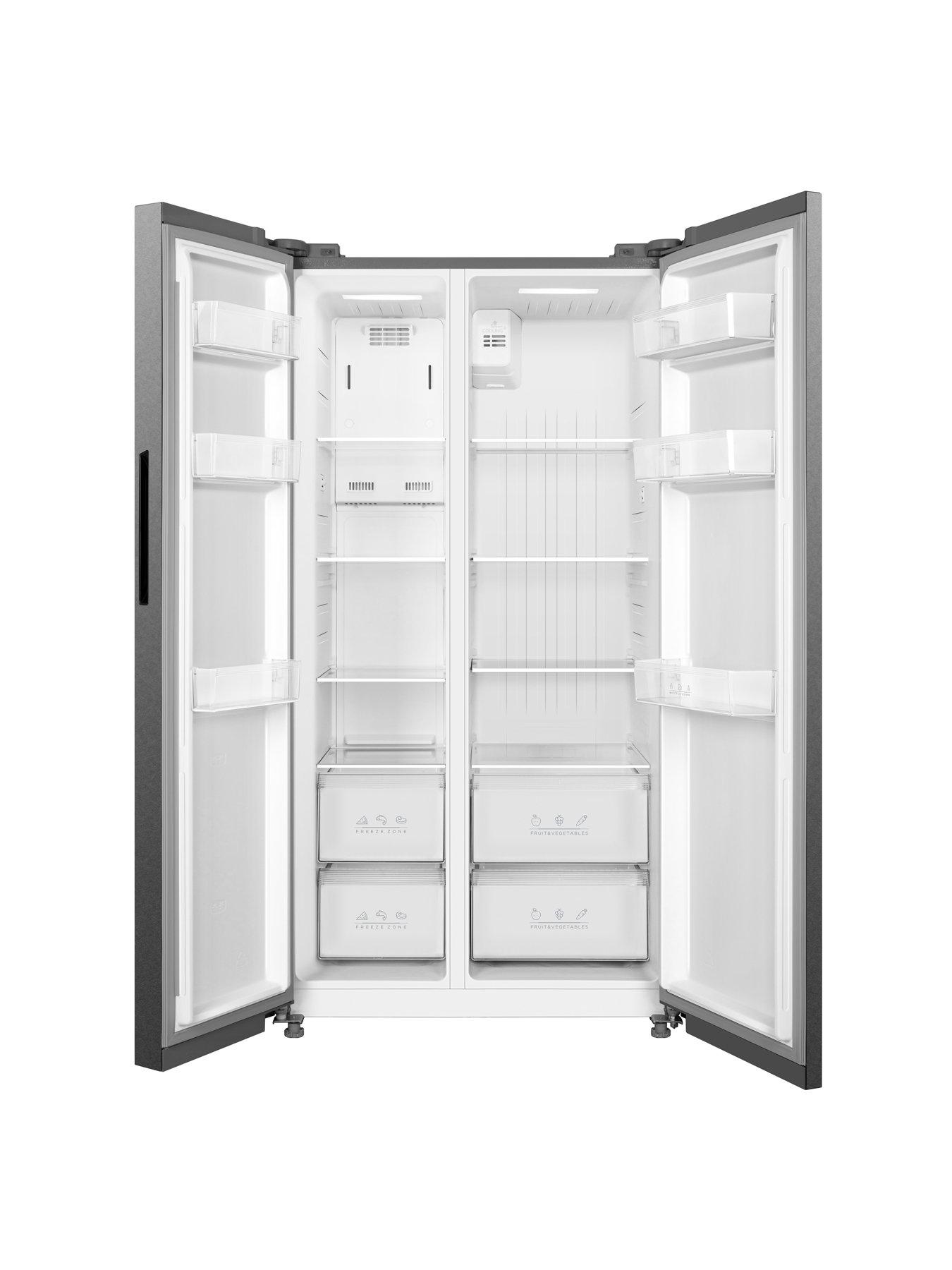  image of swan-sr750160i-90cm-wide-total-no-frost-american-style-fridge-freezer-inox