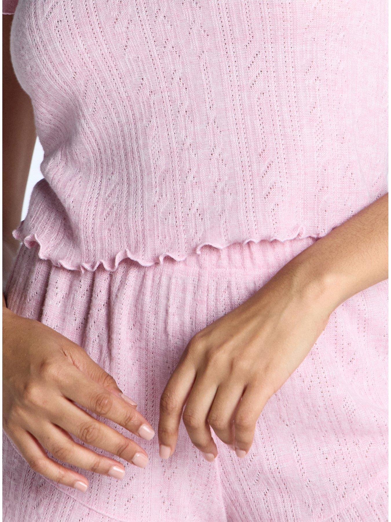  image of boux-avenue-supersoft-pointelle-short-dusky-pink