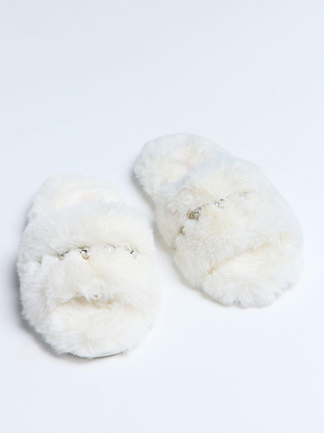  image of boux-avenue-embellished-slider-ivory