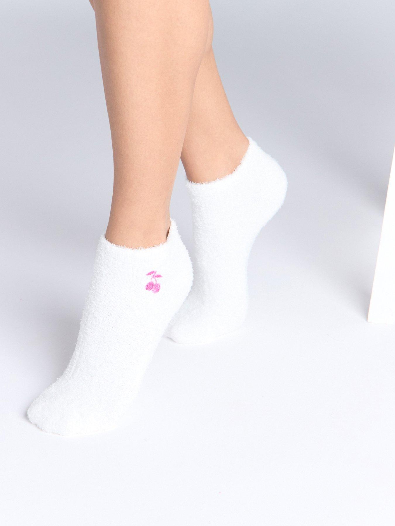 undefined Cherry Emb 2 Pk Trainer Sock - Pink Mix