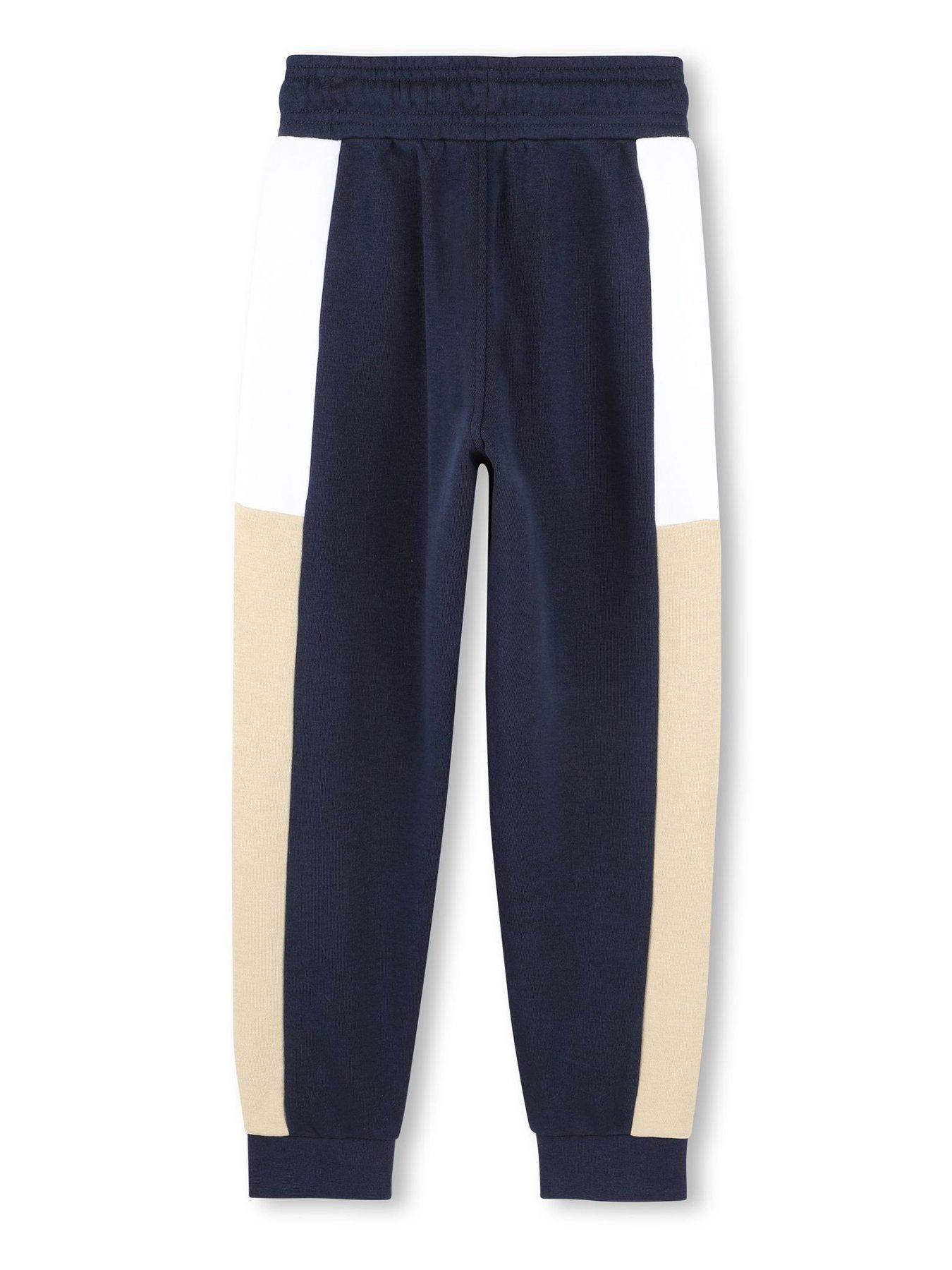 Image 3 of 3 of BOSS Boys Colour Block Jog Pants - Navy