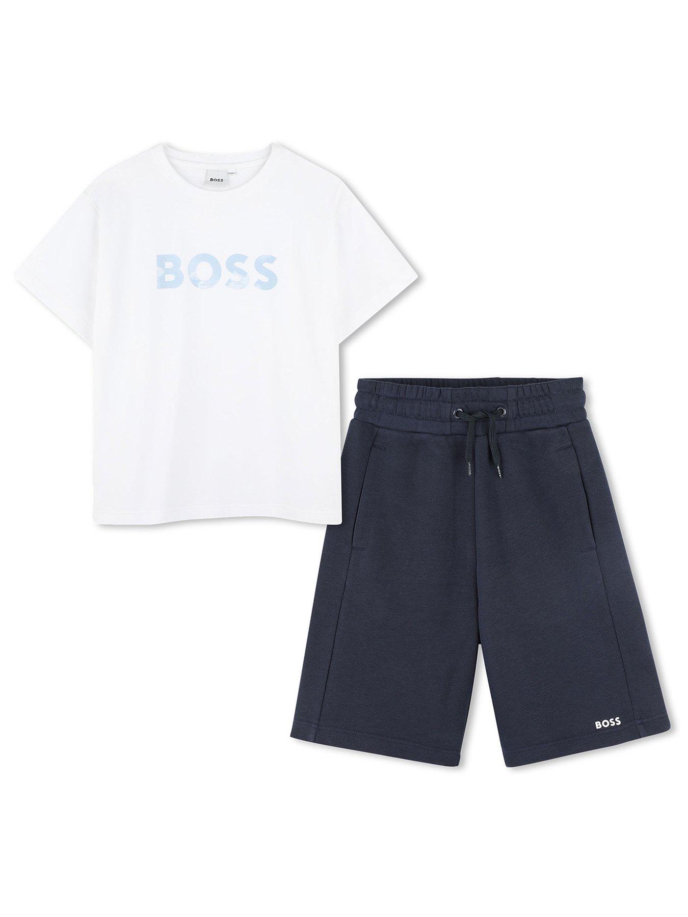 boss-boys-logo-t-shirt-and-shorts-set-navywhite