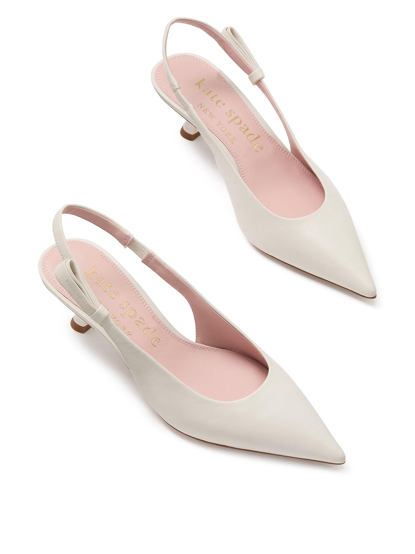 undefined Riley Slingback Kitten Heels - Cream