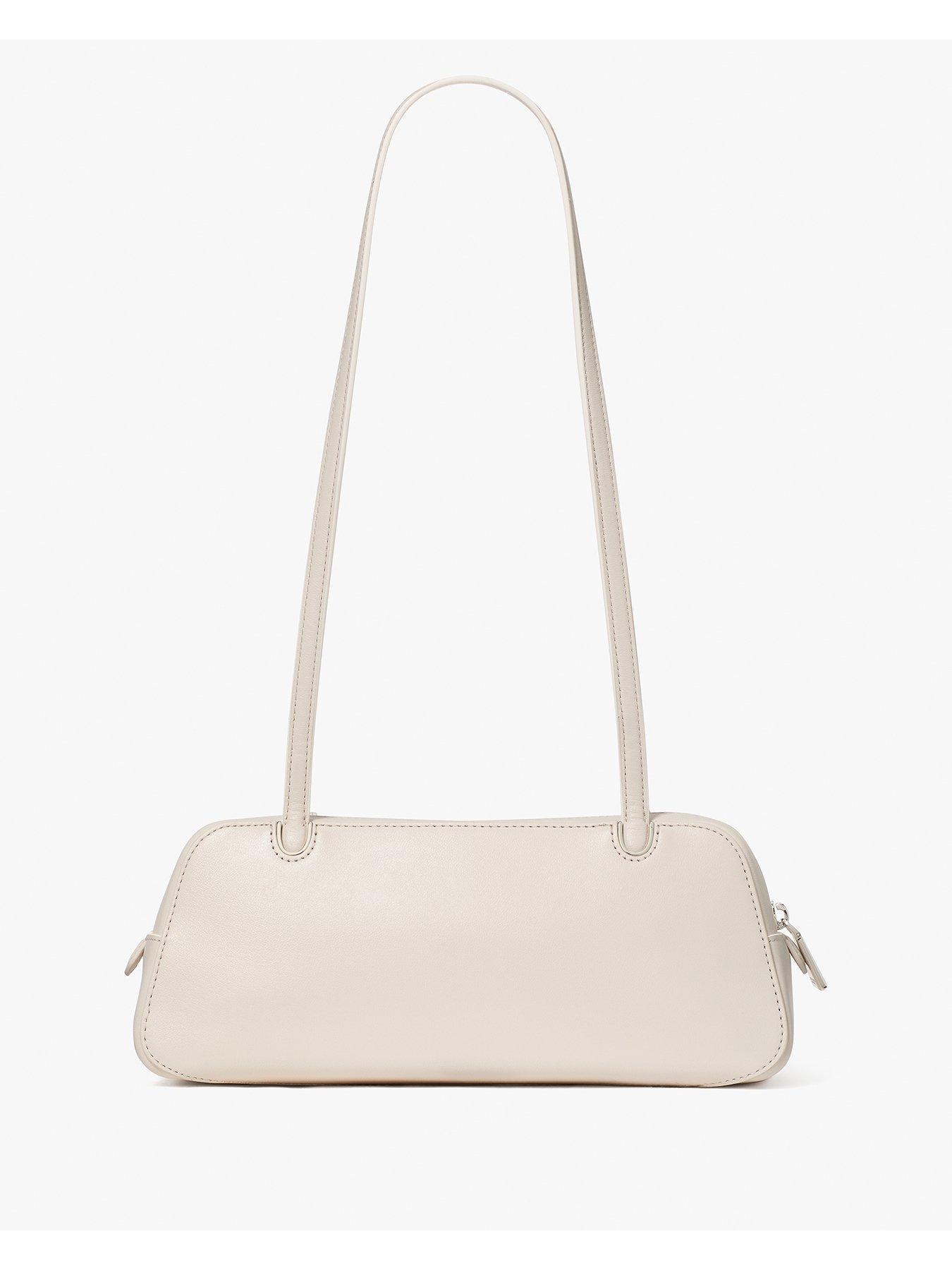 Image 3 of 4 of Kate Spade New York Grace Fine Grain Leather East-West Shoulder Bag - Cream
