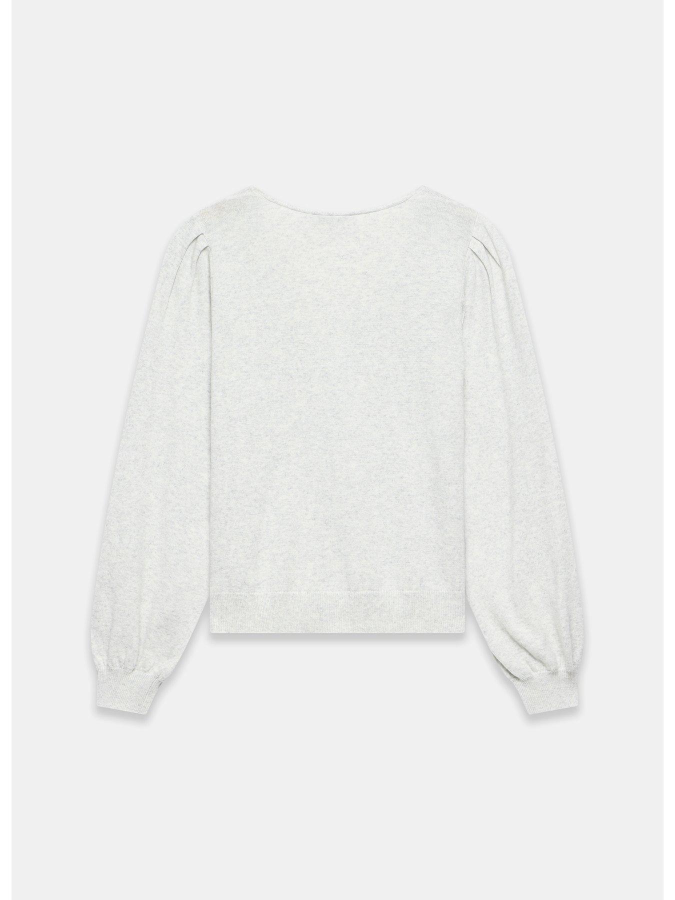  image of mint-velvet-v-neck-jumper-grey
