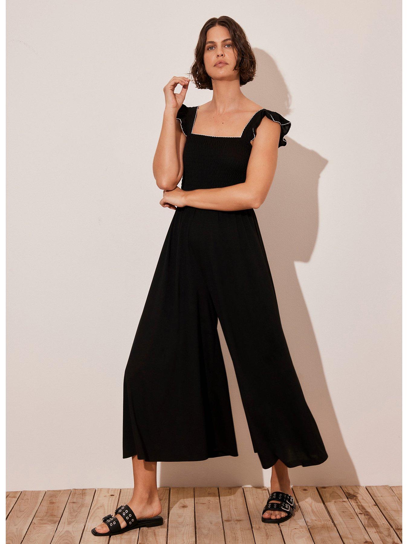  image of mint-velvet-wide-leg-jersey-jumpsuit