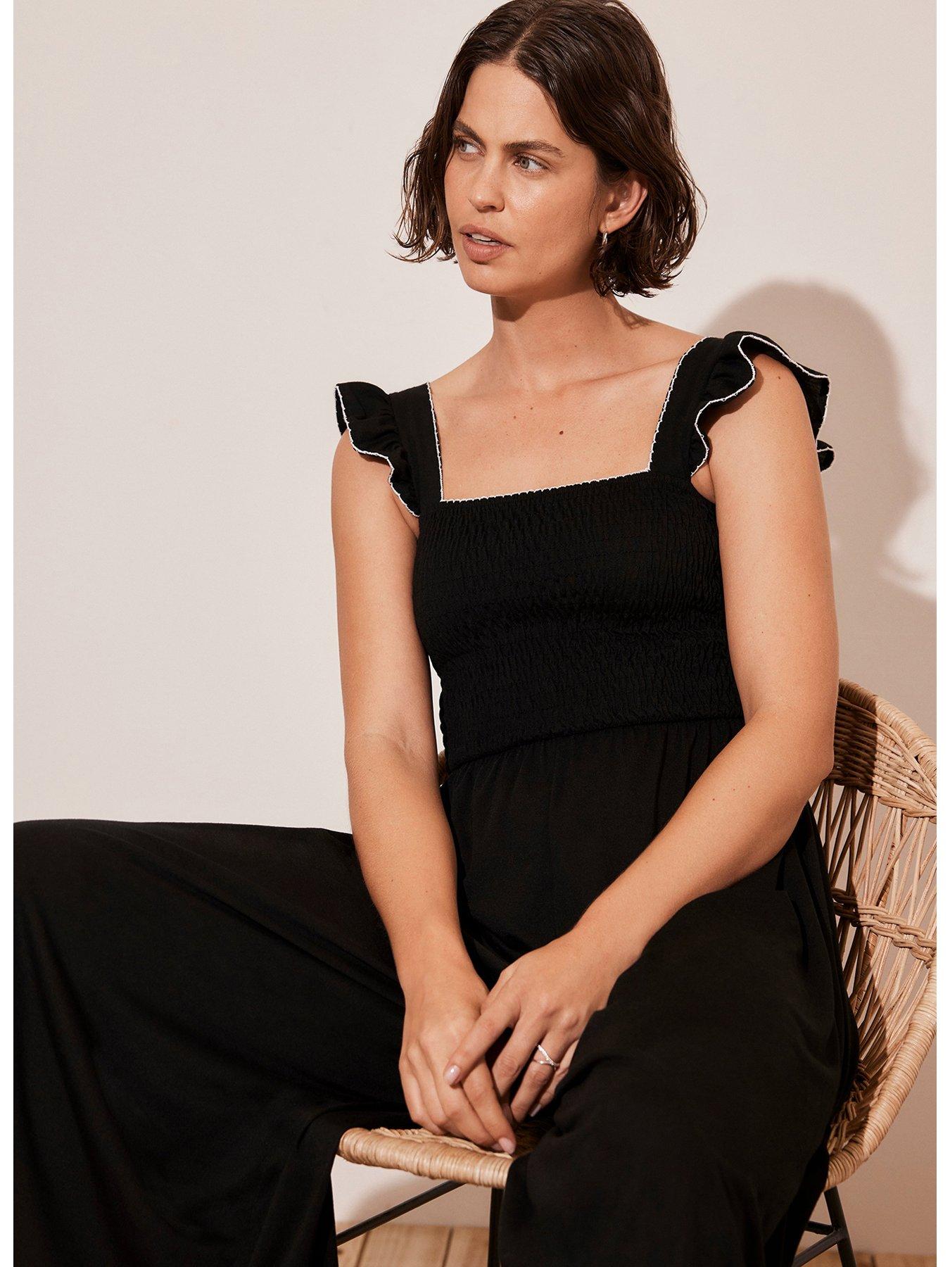  image of mint-velvet-wide-leg-jersey-jumpsuit