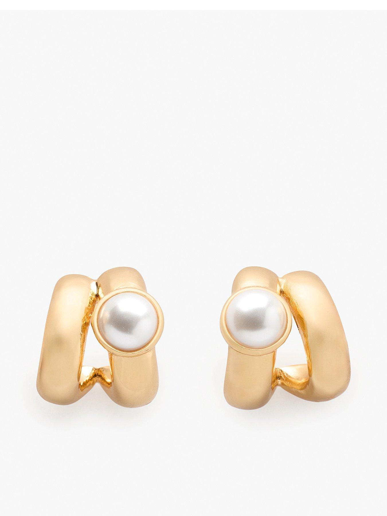 undefined Keep Sparkling Huggie Earrings - Gold