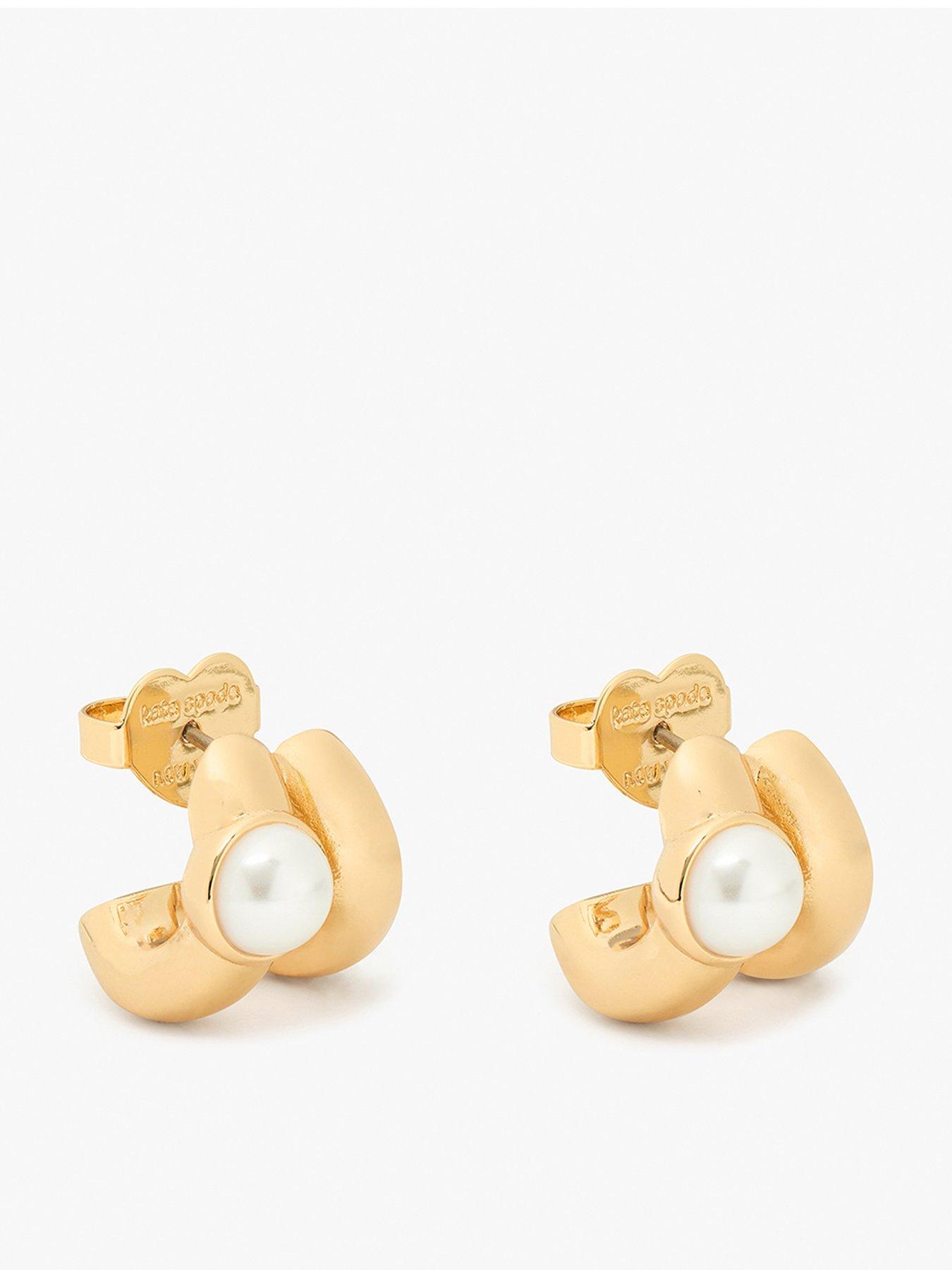 Image 1 of 4 of Kate Spade New York Keep Sparkling Huggie Earrings - Gold