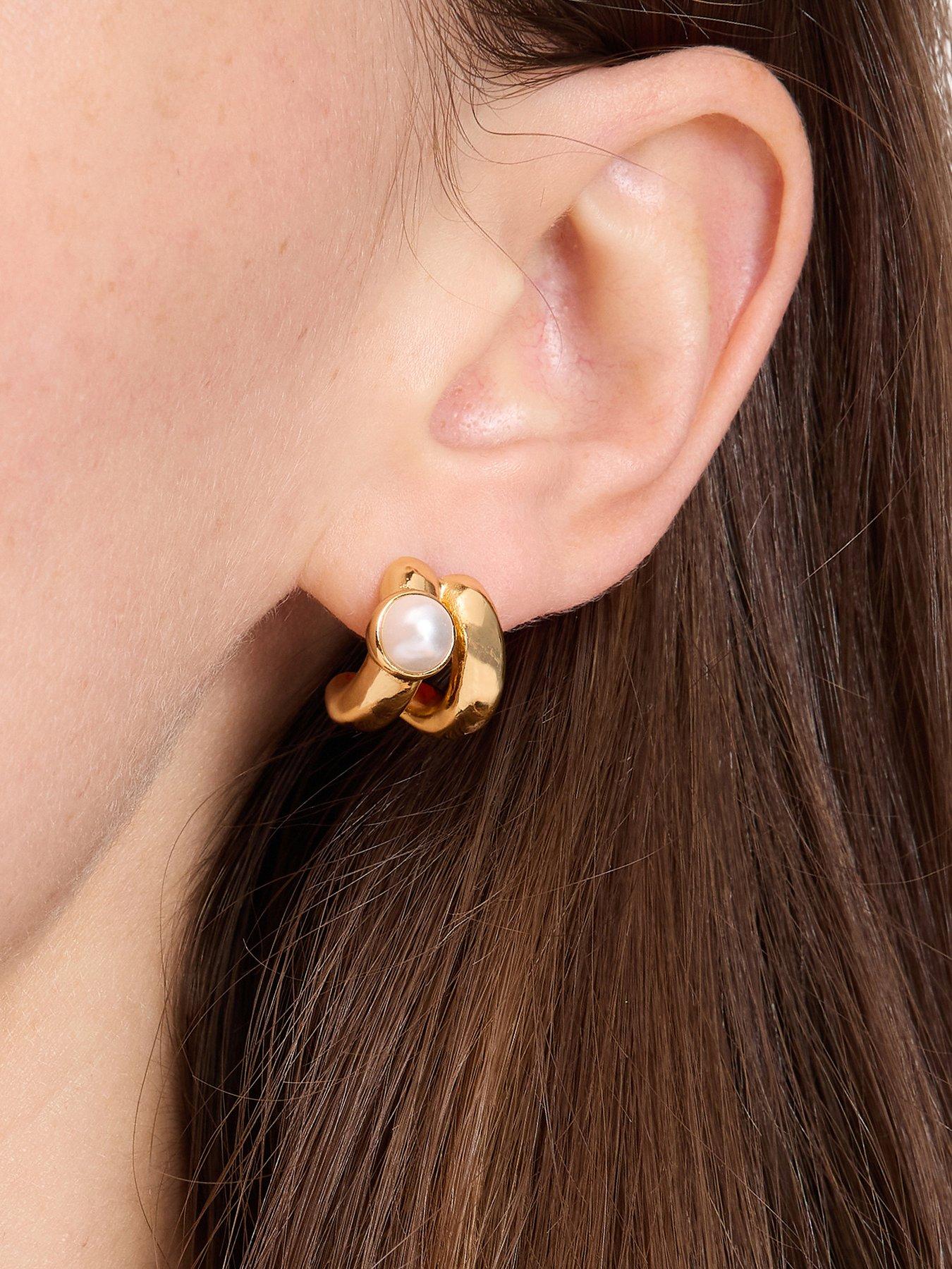 Image 2 of 4 of Kate Spade New York Keep Sparkling Huggie Earrings - Gold