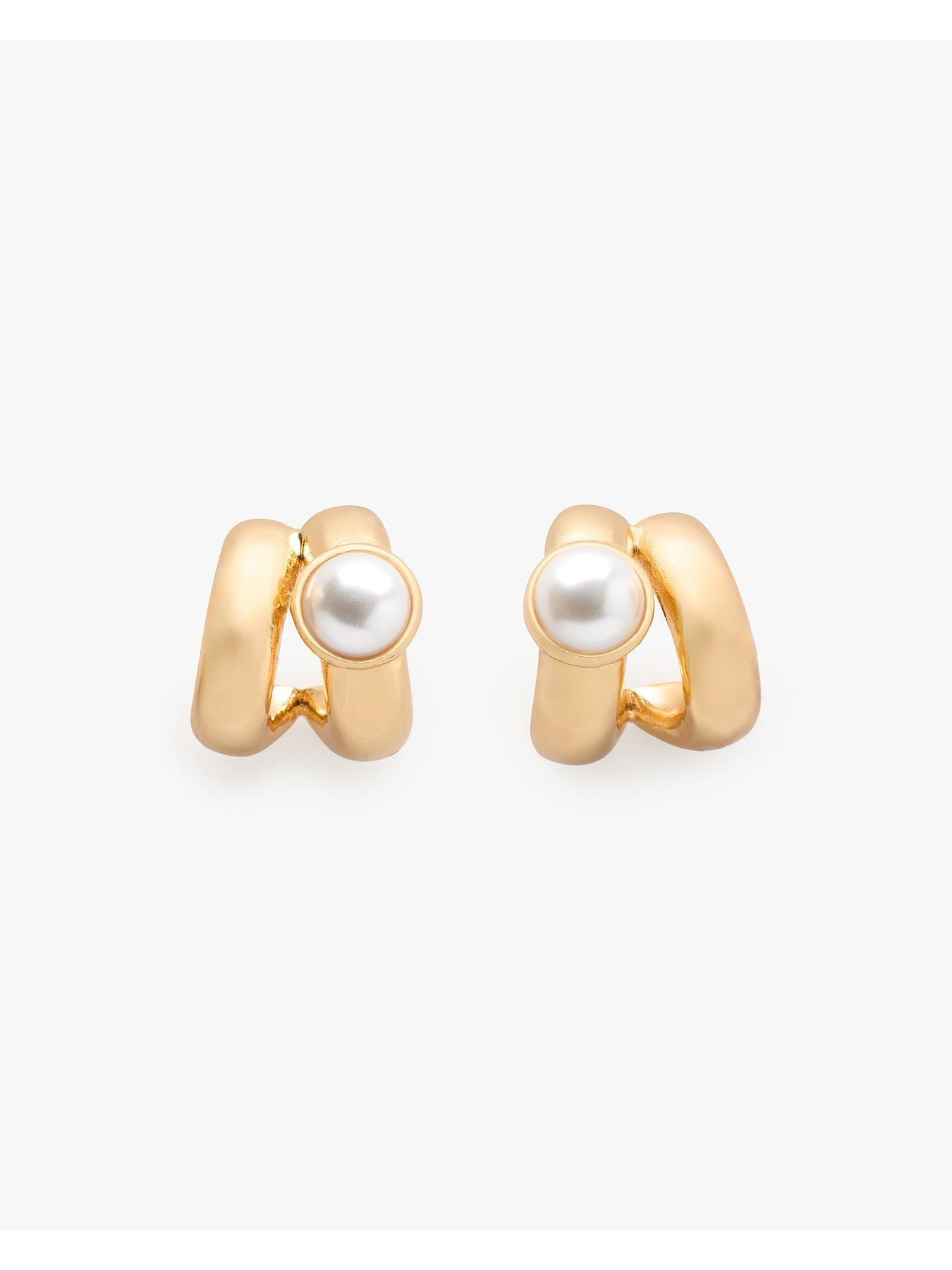 Image 3 of 4 of Kate Spade New York Keep Sparkling Huggie Earrings - Gold