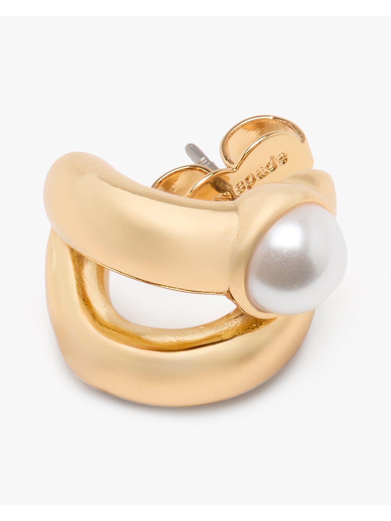Image 4 of 4 of Kate Spade New York Keep Sparkling Huggie Earrings - Gold
