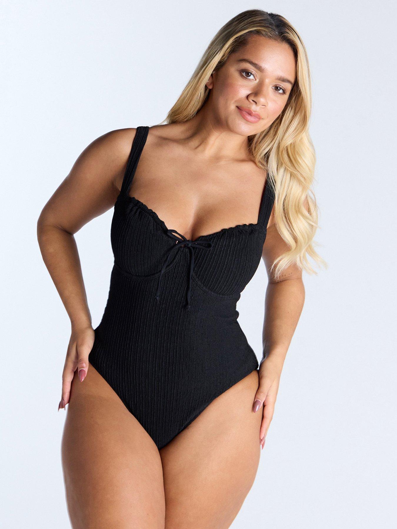 undefined Amalfi Texture Swimsuit - Black